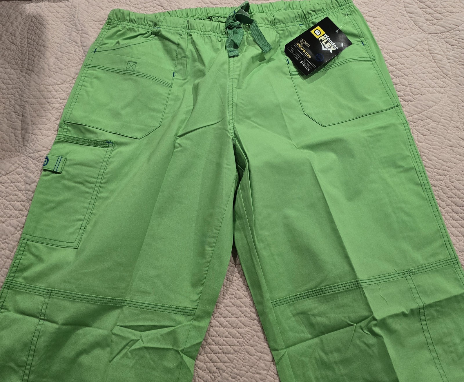 WonderFlex Green Apple Xlarge Petite 5108 Scrub Pants