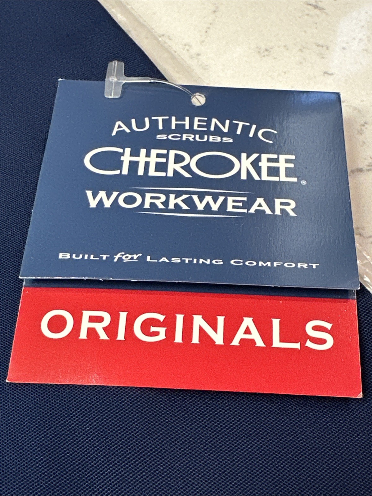 CHEROKEE Authentic Scrubs #4700~V Neck~Scrub Top by Workwear~Size S~Navy Blue