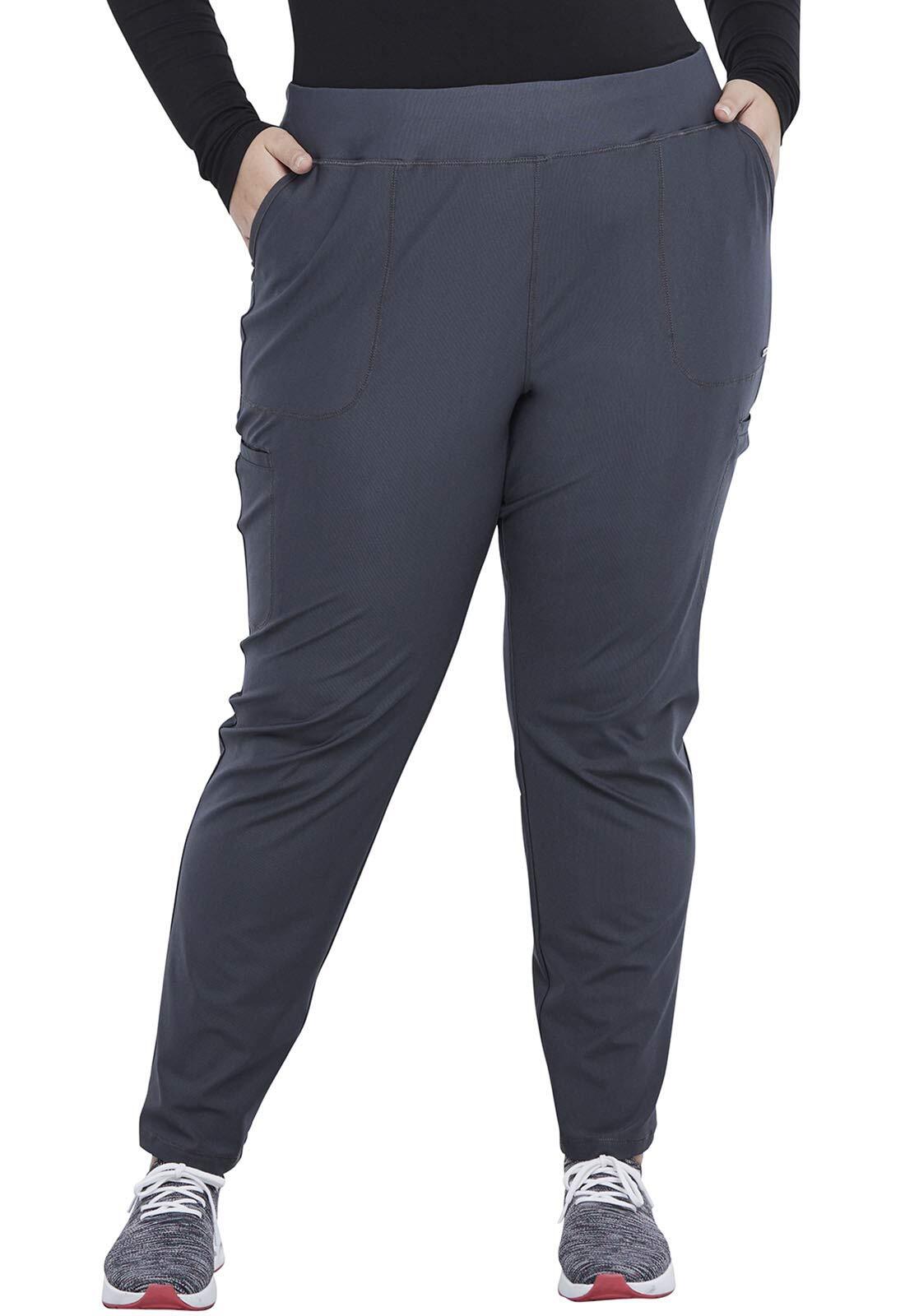 Cherokee Form Women Scrubs Pant CK007P, Size: M Petite, Pewter