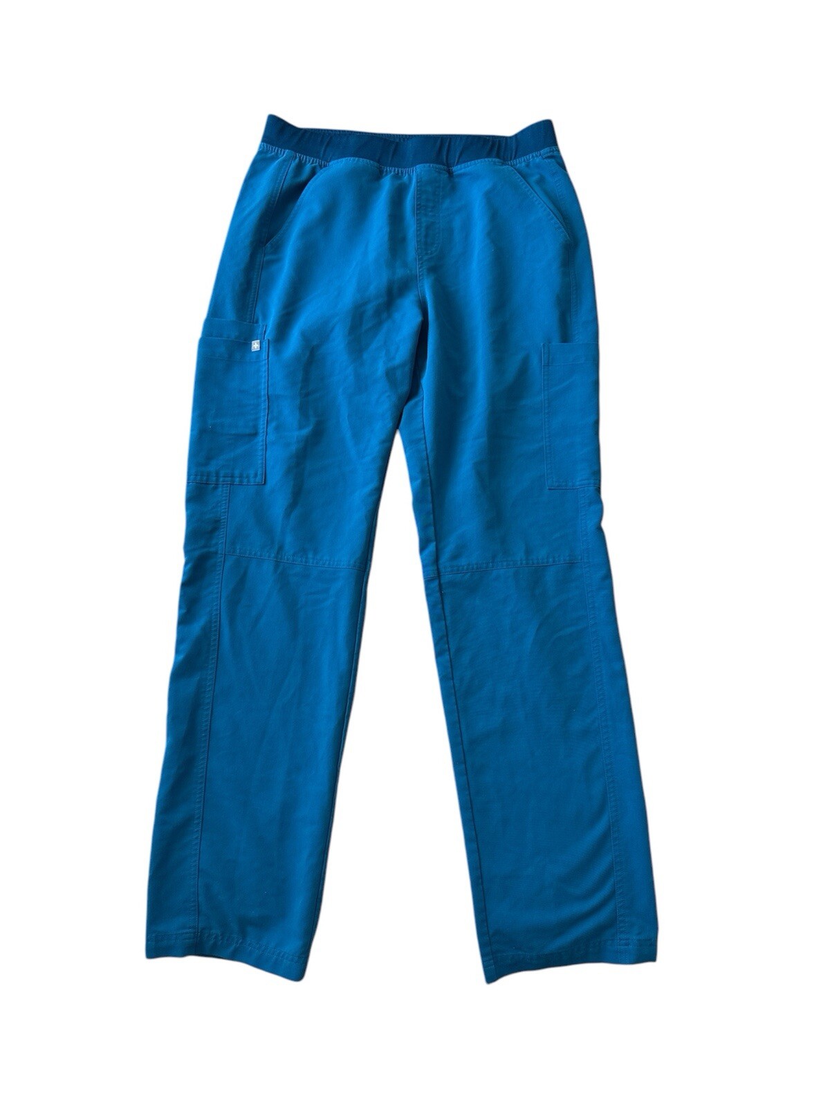 FIGS Axim Cargo Scrub Pants Mens Large Blue Pockets Drawstring Pockets Comfort