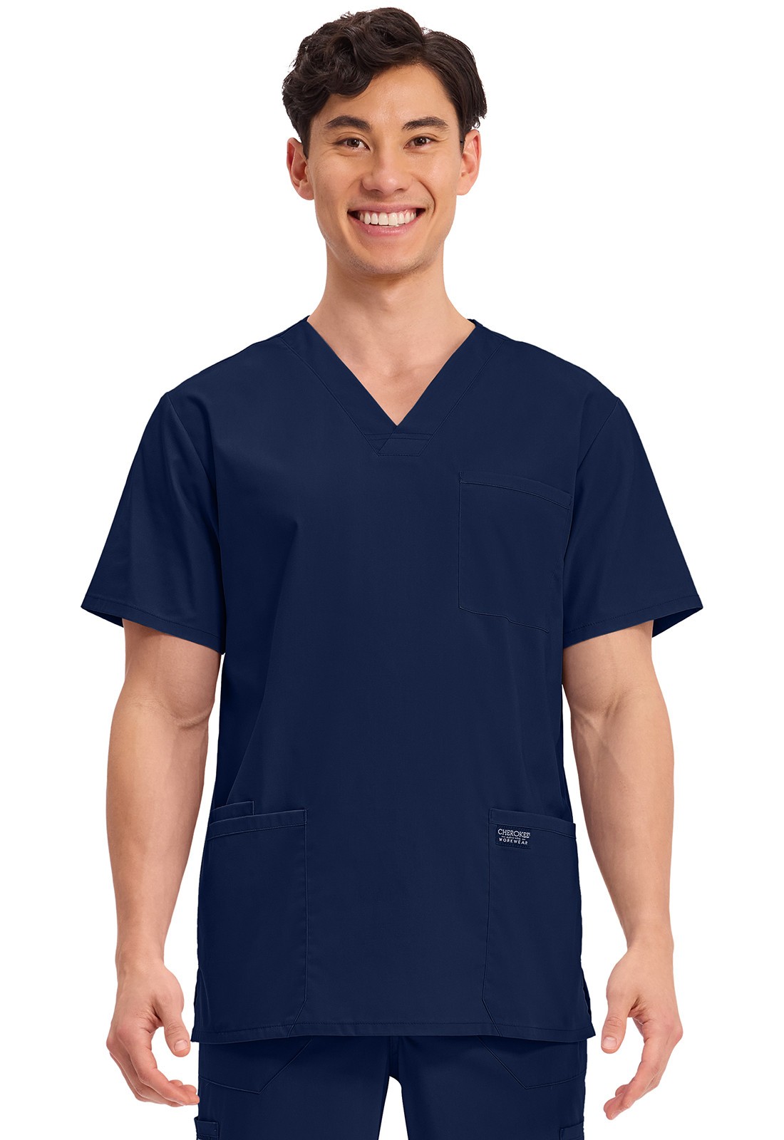 Cherokee WW Professionals WW695 Men’s V-Neck Top Navy- Size 3XL New NWT