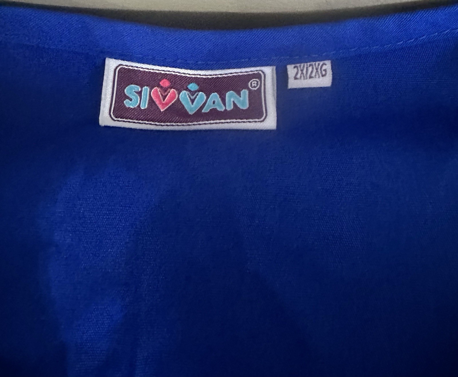 Sivvan Unisex Classic Scrub Set XXL V-neck Top and Pants Uniform Royal Blue NWT