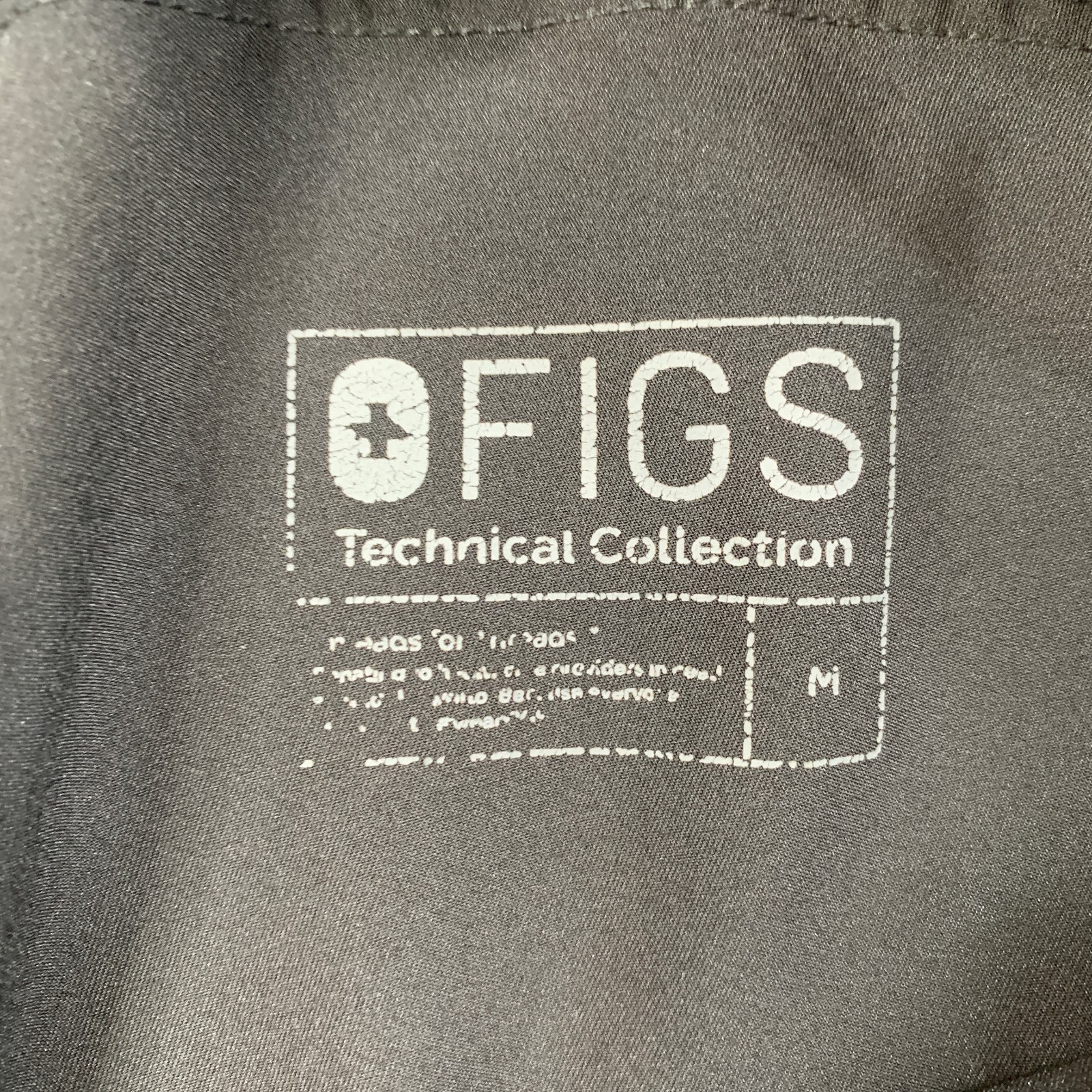 Figs Scrub Pants Womens M Medium Black Kade Straight Leg Drawcord Cargo Pocket