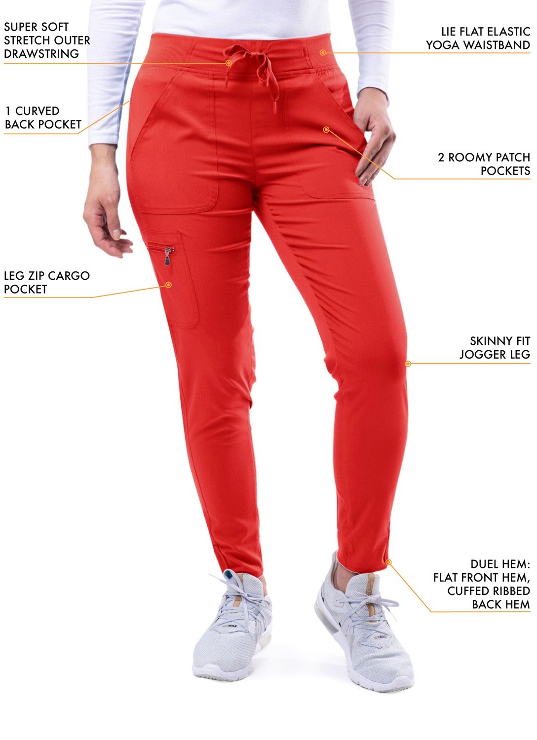 Adar Pro Modern Athletic Women Modern V-Neck Scrub Top & Scrub Pants
