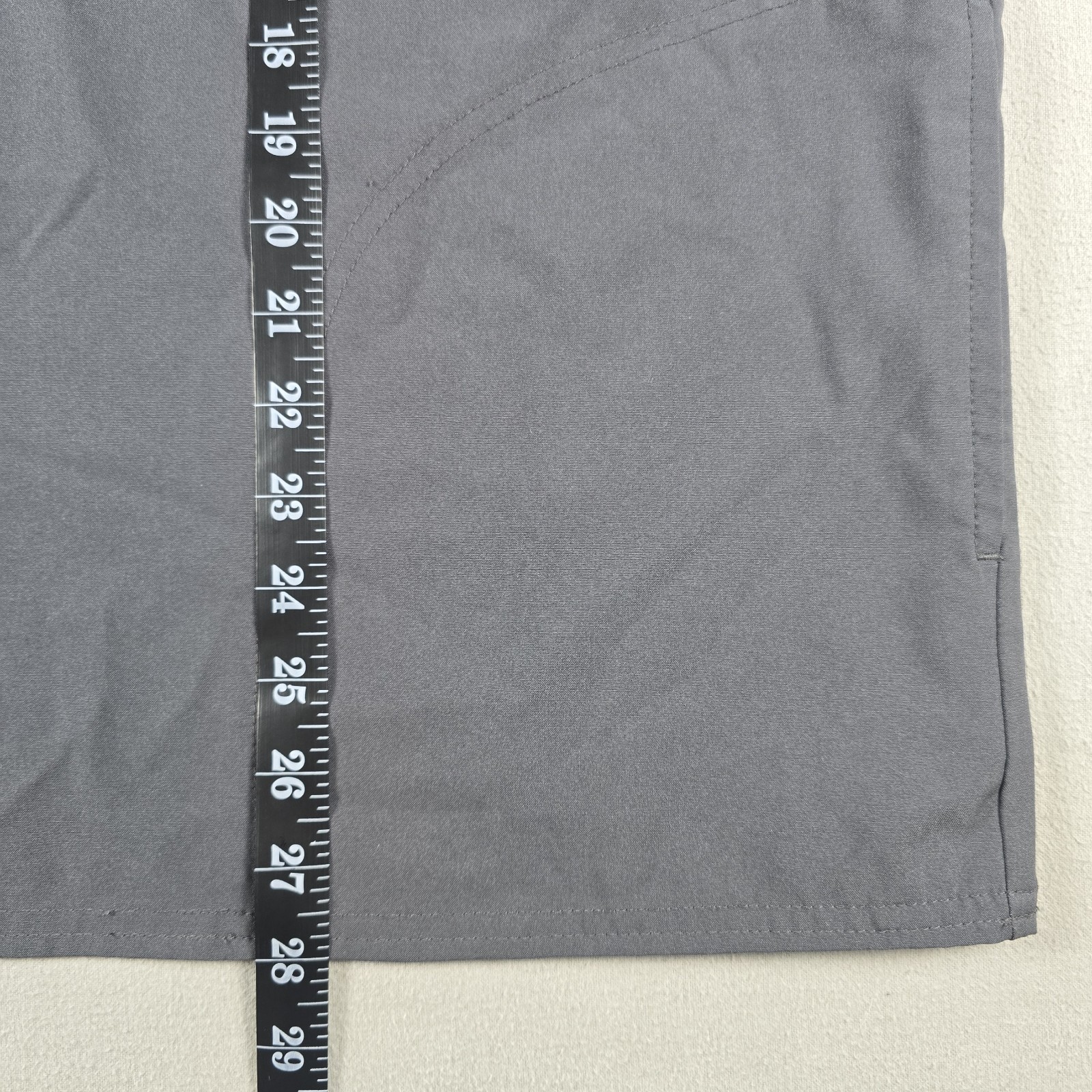 Scrubstar Mens Large Gray Scrub Top V Neck Medical Uniform 100% Polyester