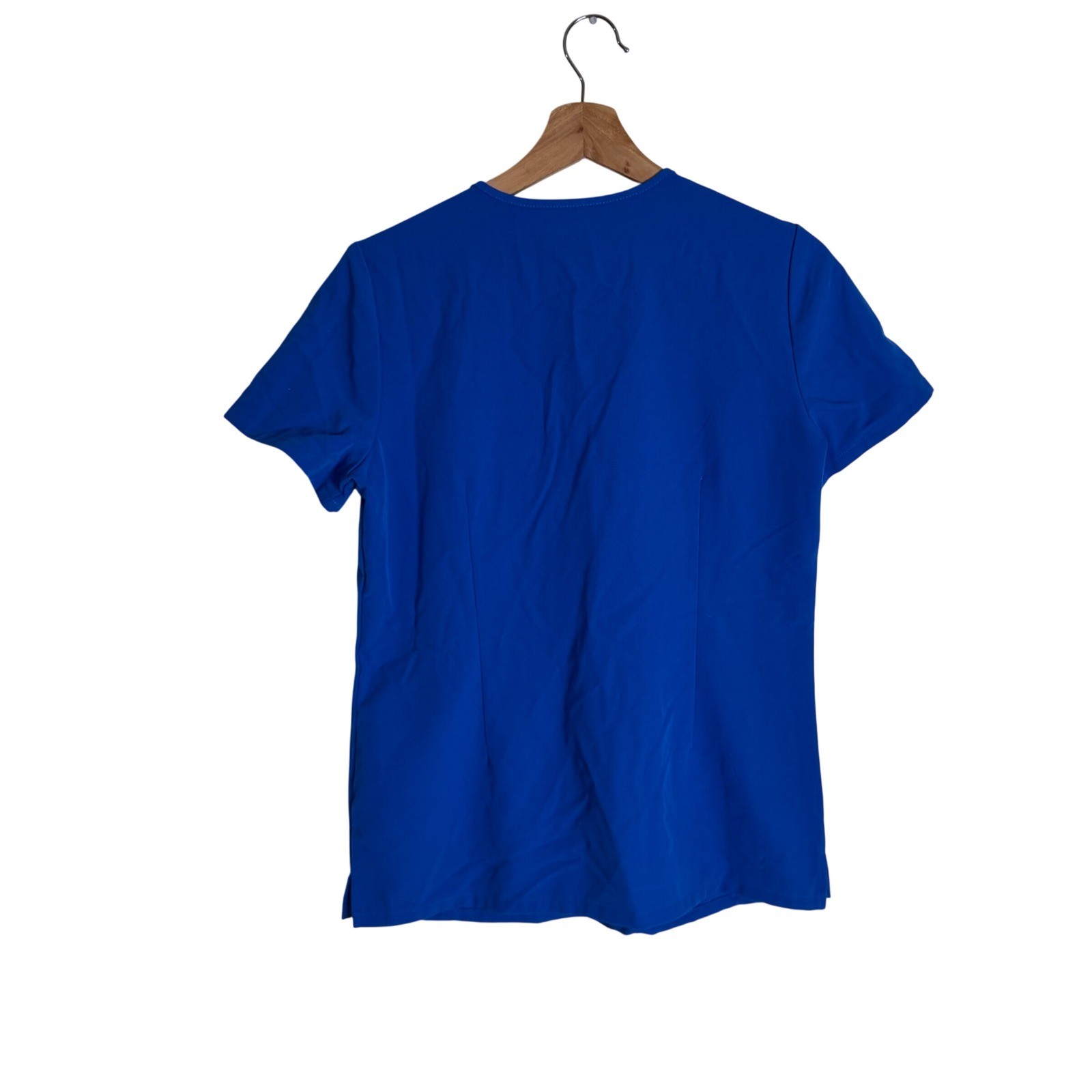 FIGS Scrub Top Women’s Technical Collection V-Neck Royal Blue XS aya healthcare