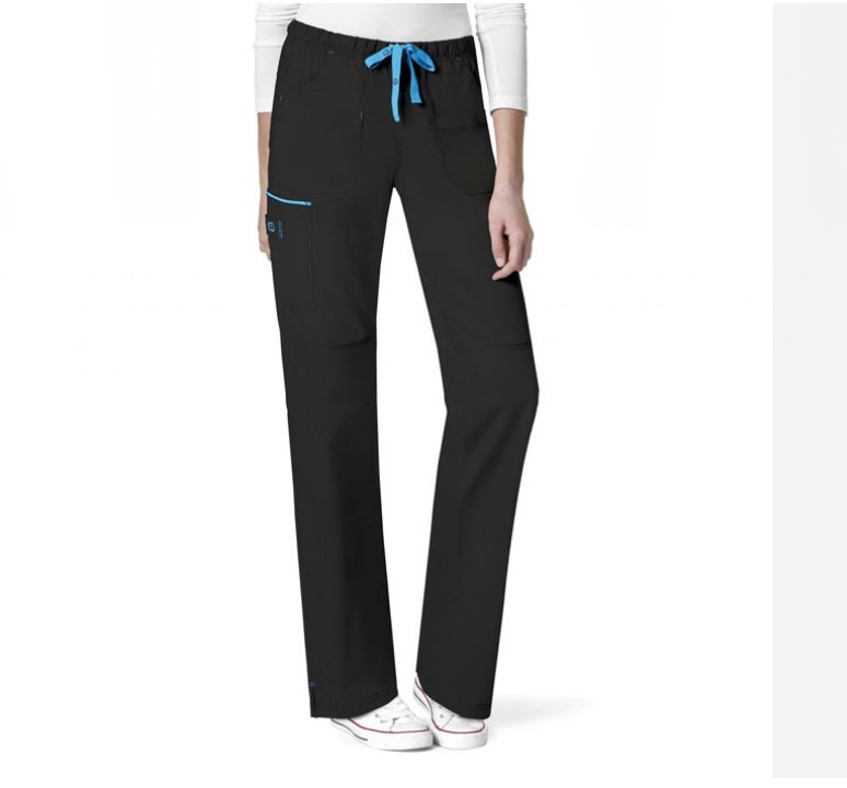 WONDERWINK Wonderflex Grace Cargo Premium Stretch Women’s Scrub Pants-MED -Black