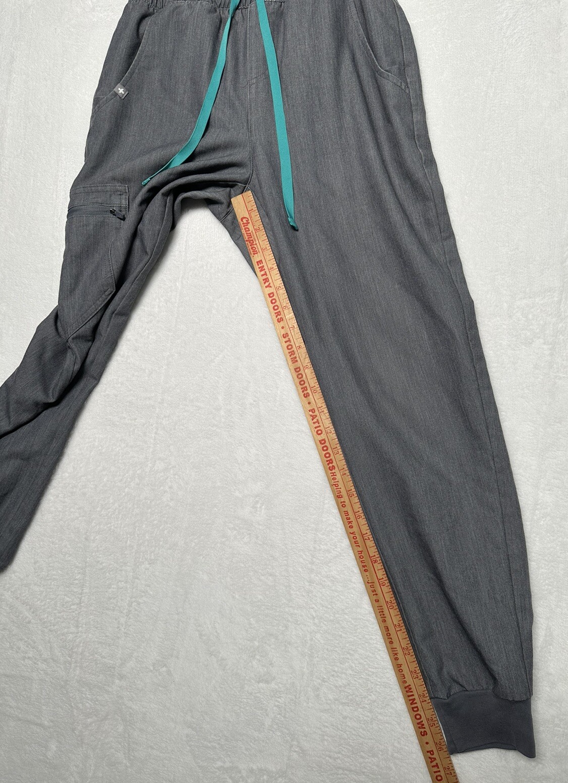 Figs Pants Adult XS Petite Gray High Waisted Zamora Jogger Scrub W20SW2028P