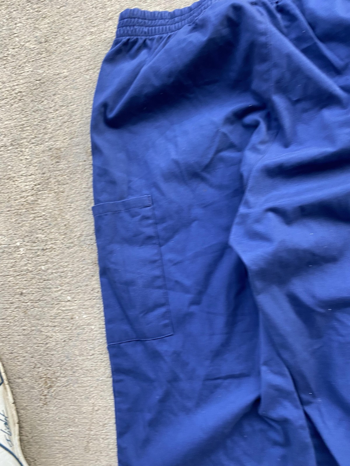 Dickies Pants Mens M Blue Medical Scrub Elastic Waist Pocketed Cotton Blend CNA
