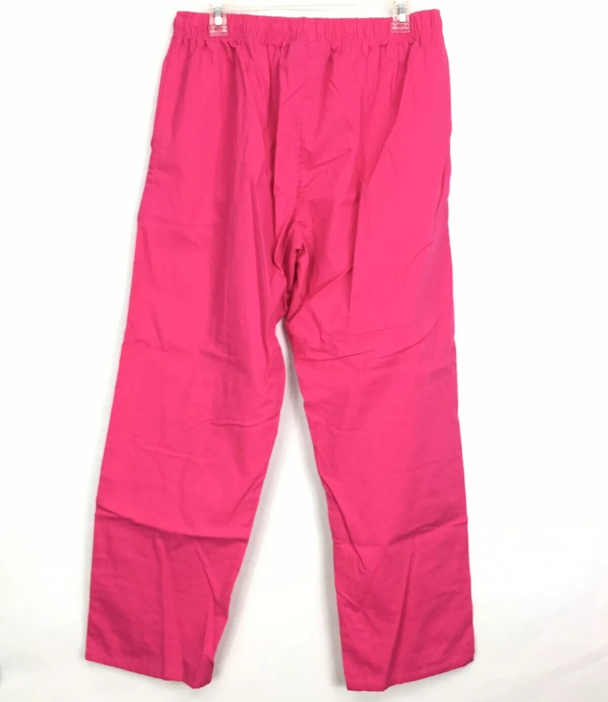 The Scrub Co. Womens Scrub Pants Hot Pink Cotton Blend Pockets Sz Large A21