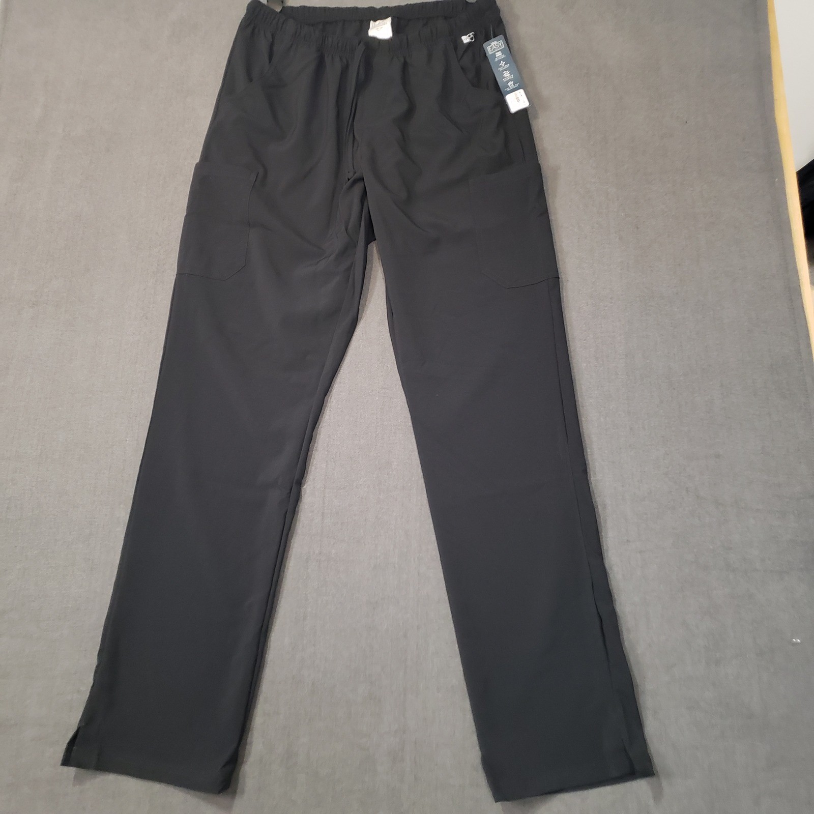 Easy Stretch Scrub Pants Womens MT Black BU478 Cargo Tall Moisture Wicking NEW