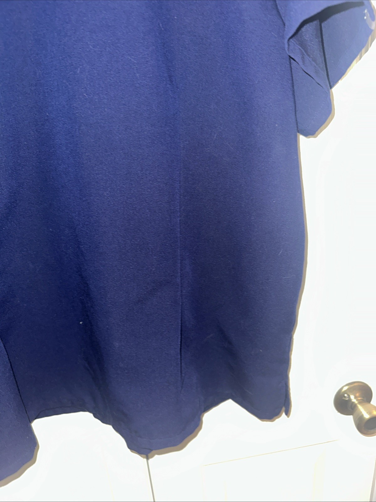 Figs Women’s Three Pocket Scrub Top Dark Blue Navy Size XXL Aya Healthcare