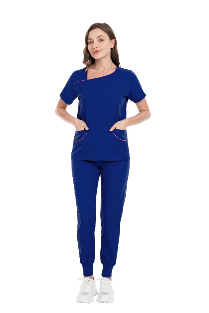 Stretch Jogger Scrub Set Women Top Pants Nurse Medical Hospital Uniform Workwear