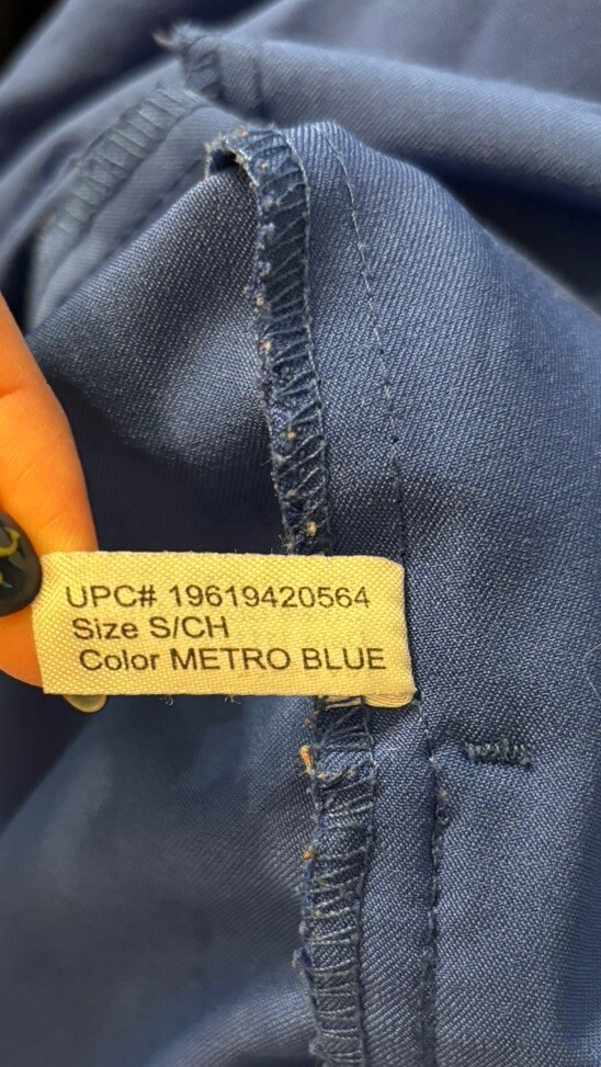 ClimateRight By Cuddl Duds Scrub Top Women’s Sz S Blue Pockets