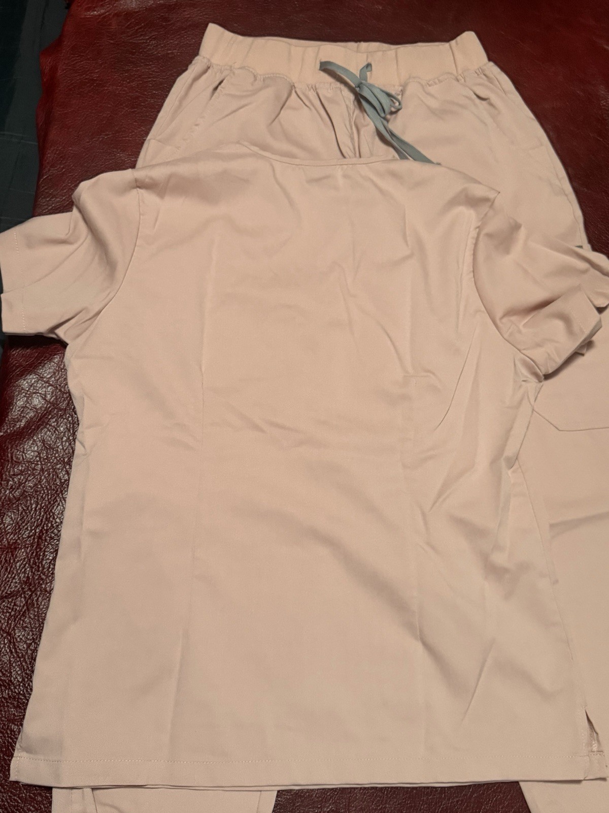 Niaahinn 1-Pocket Scrubs Set Mauve Sz Small