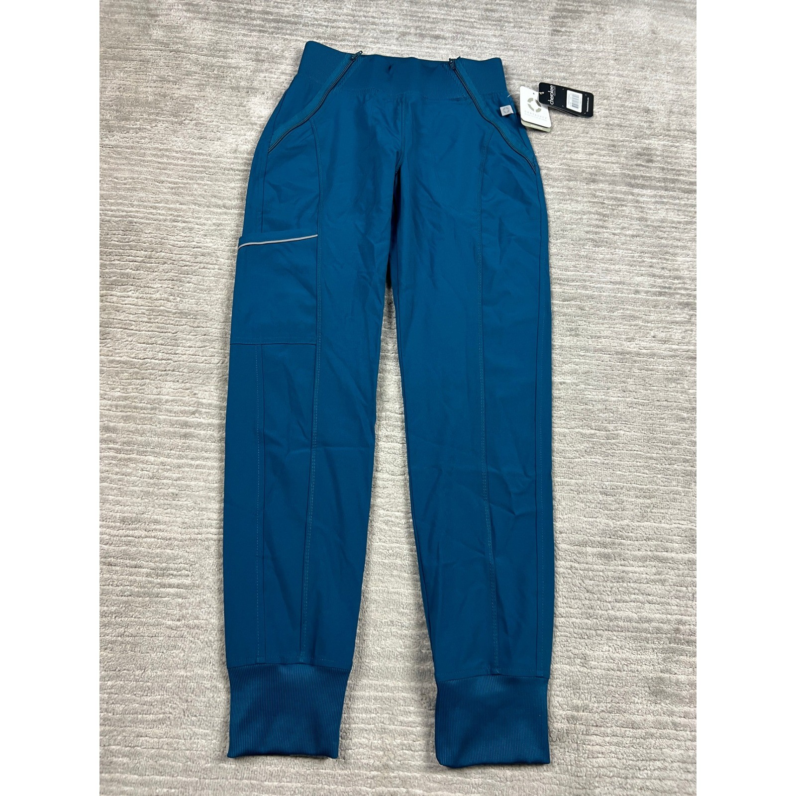 Cherokee Scrub Pants Womens XXS Blue Infinity Jogger CK110A Contemporary Fit NEW