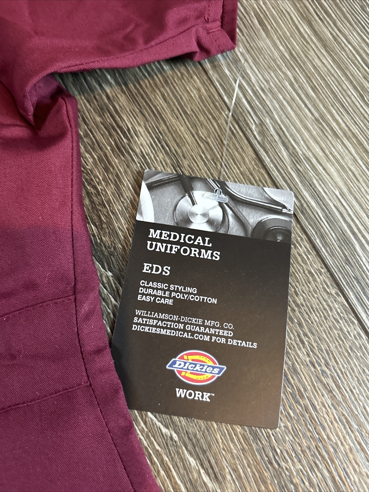 NWT Dickies Work Medical Uniform Scrubs Top Size Medium Red New
