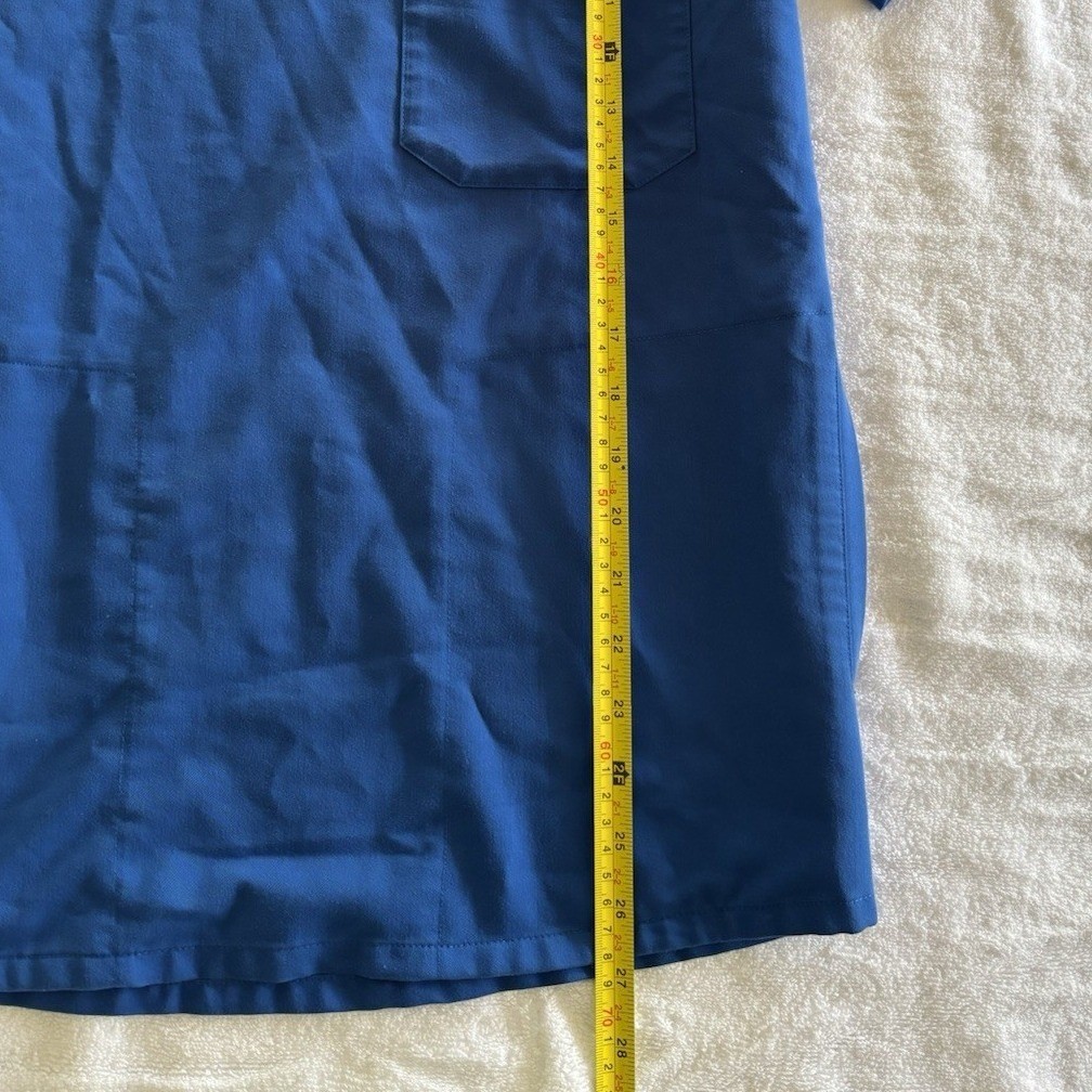 FIGS Technical Collection V-Neck Scrub Top Womens XS Royal Blue Aya Healthcare