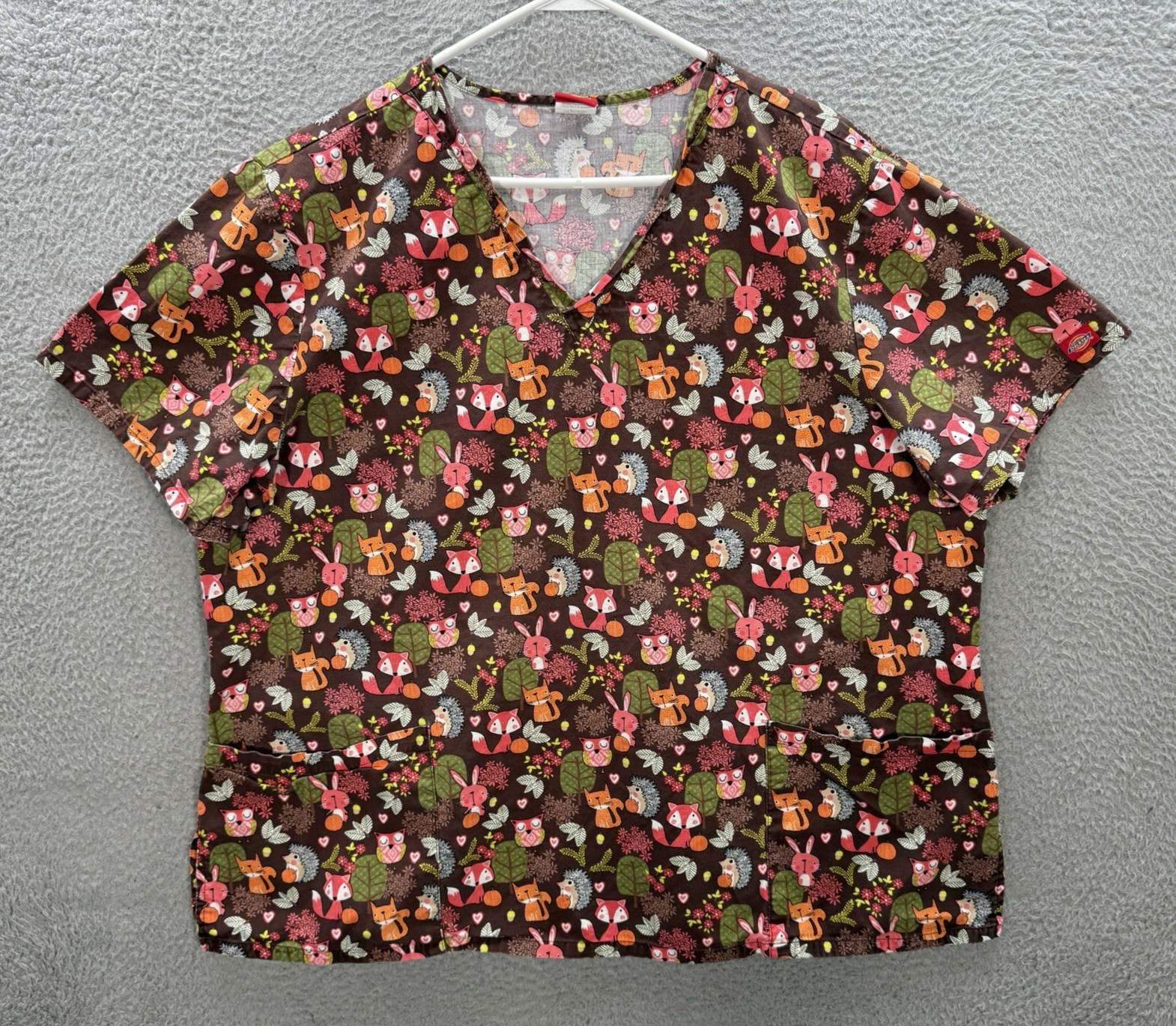 Dickies Scrub Top Womens 3XL XXL Multicolor Fall Medical Dental Veterinarian