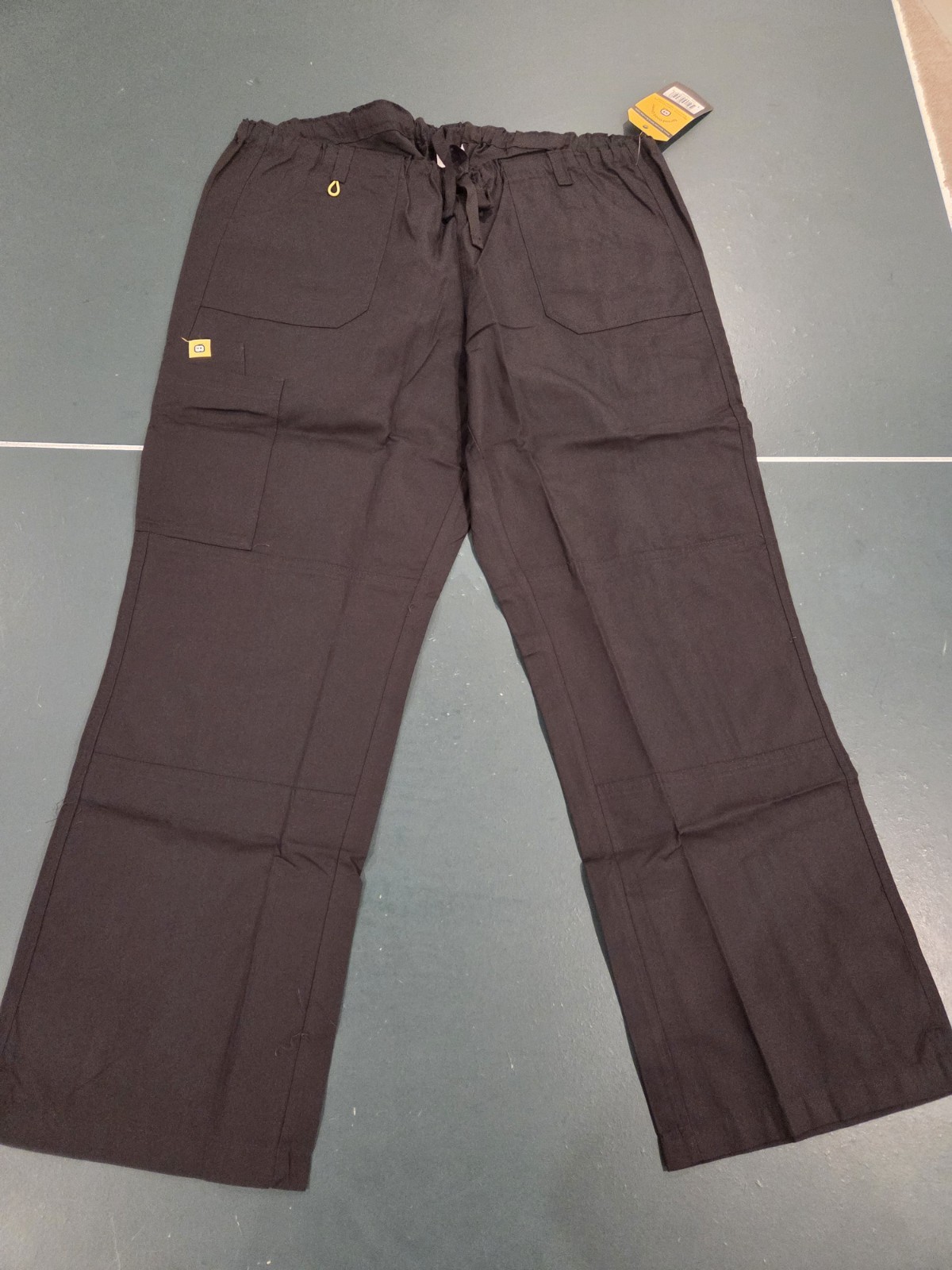 WonderWink #5046 Orgins Womens Tango 7 Pocket Scrub Pant Black XL FREE SHIP