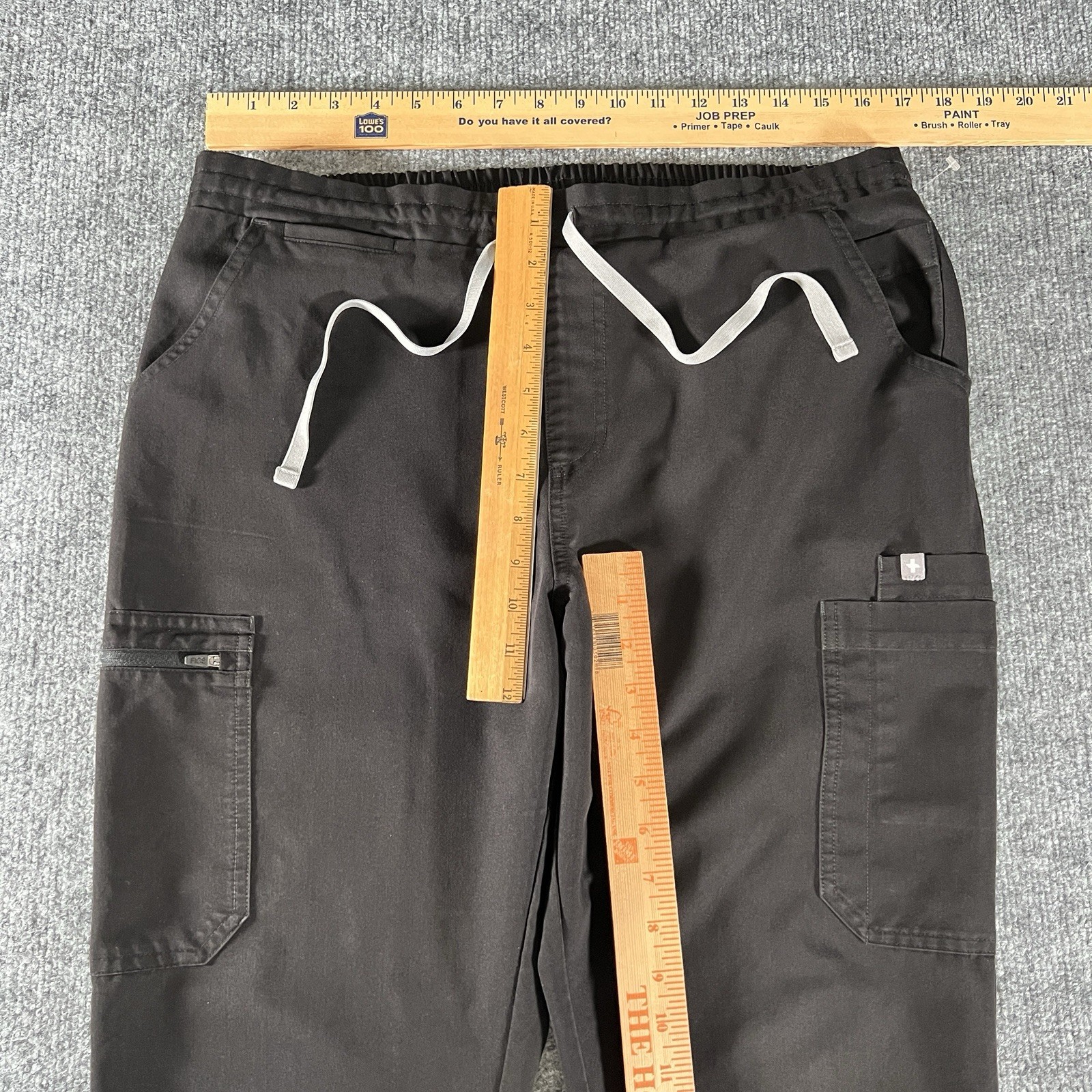 FIGS Yola Scrub Pants Women Large L Black Technical Collection TW2000R EMS Work