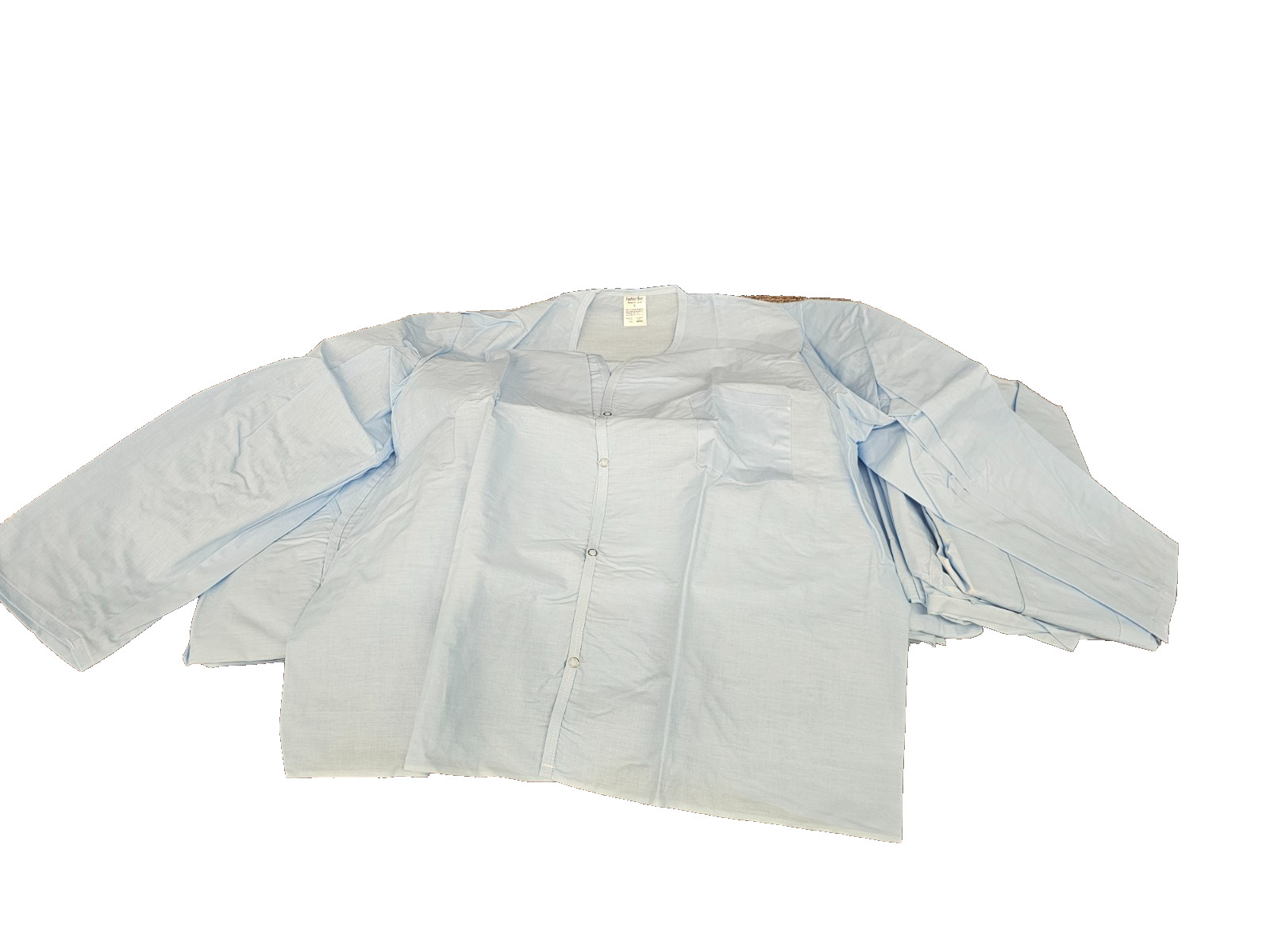 22 Fashion Seal Healthcare Button Front Long Sleeve Shirt Scrubs 149 Large Blue