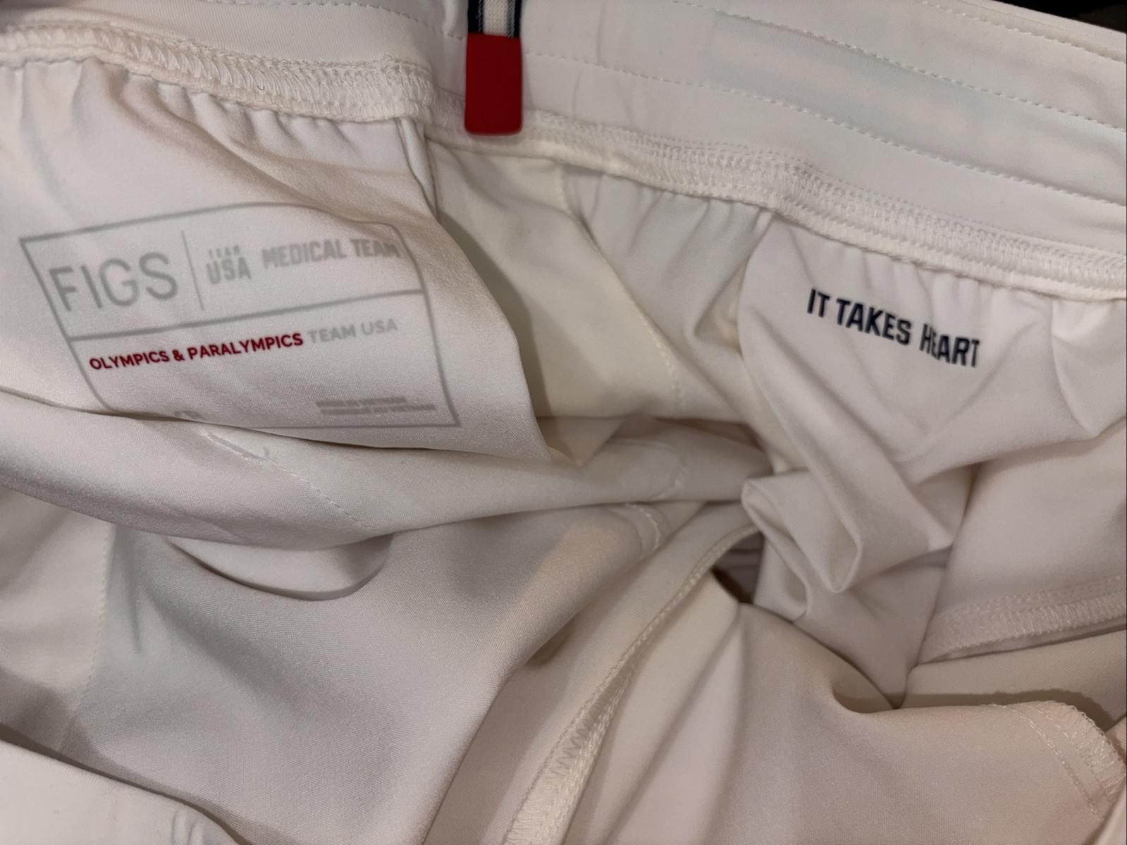 FIGS OLYMPIC MEDICAL TEAM USA NURSE SCRUB PANTS WOMENS XL REGULAR NWOT WHITE