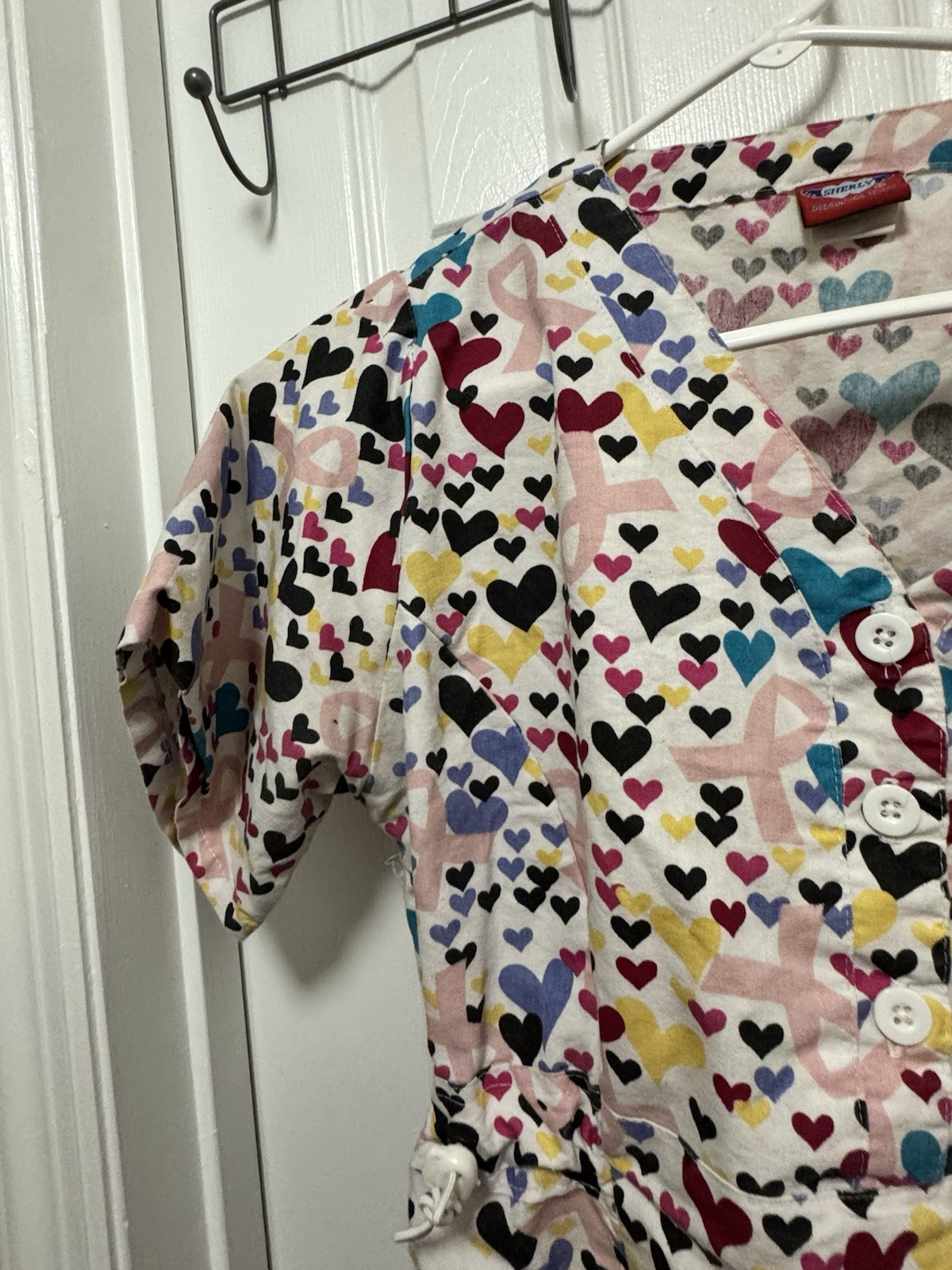 Sherly Uniforms Small Scrub Top Hearts & 🎀 Cotton/polyester