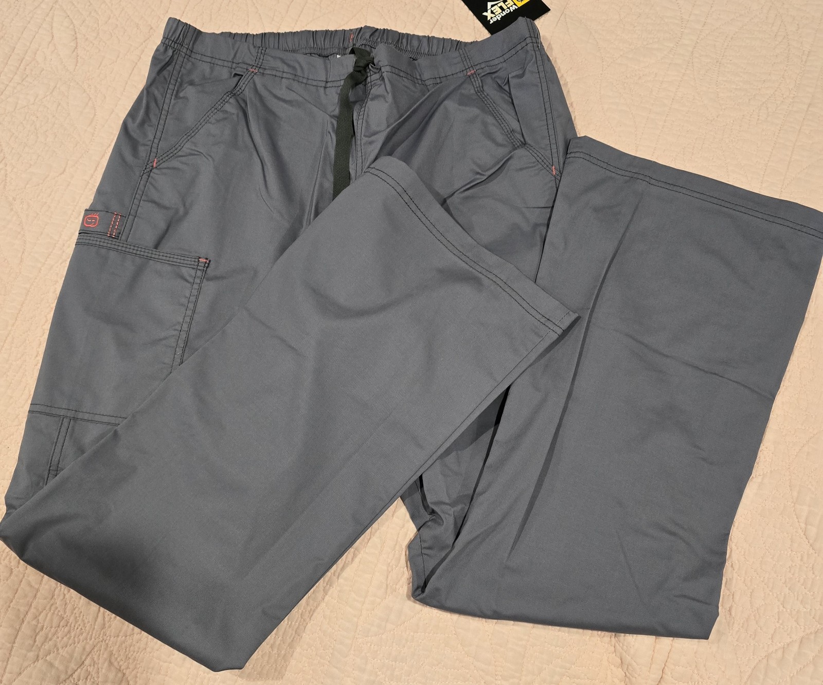 WonderFlex Pewter Gray Large Scrub Pants 5308
