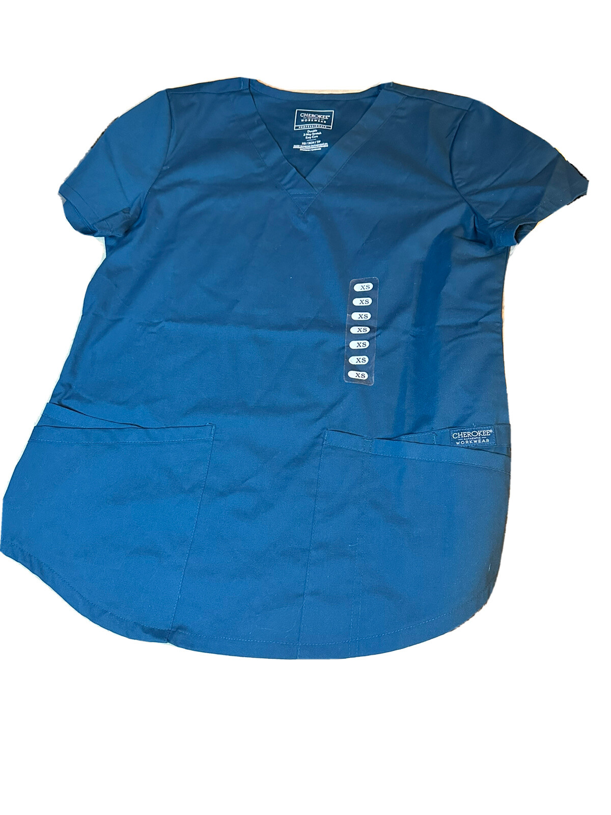 Cherokee Workwear Professionals Men’s V-Neck Scrub Top – WW695 – Carribean Blue