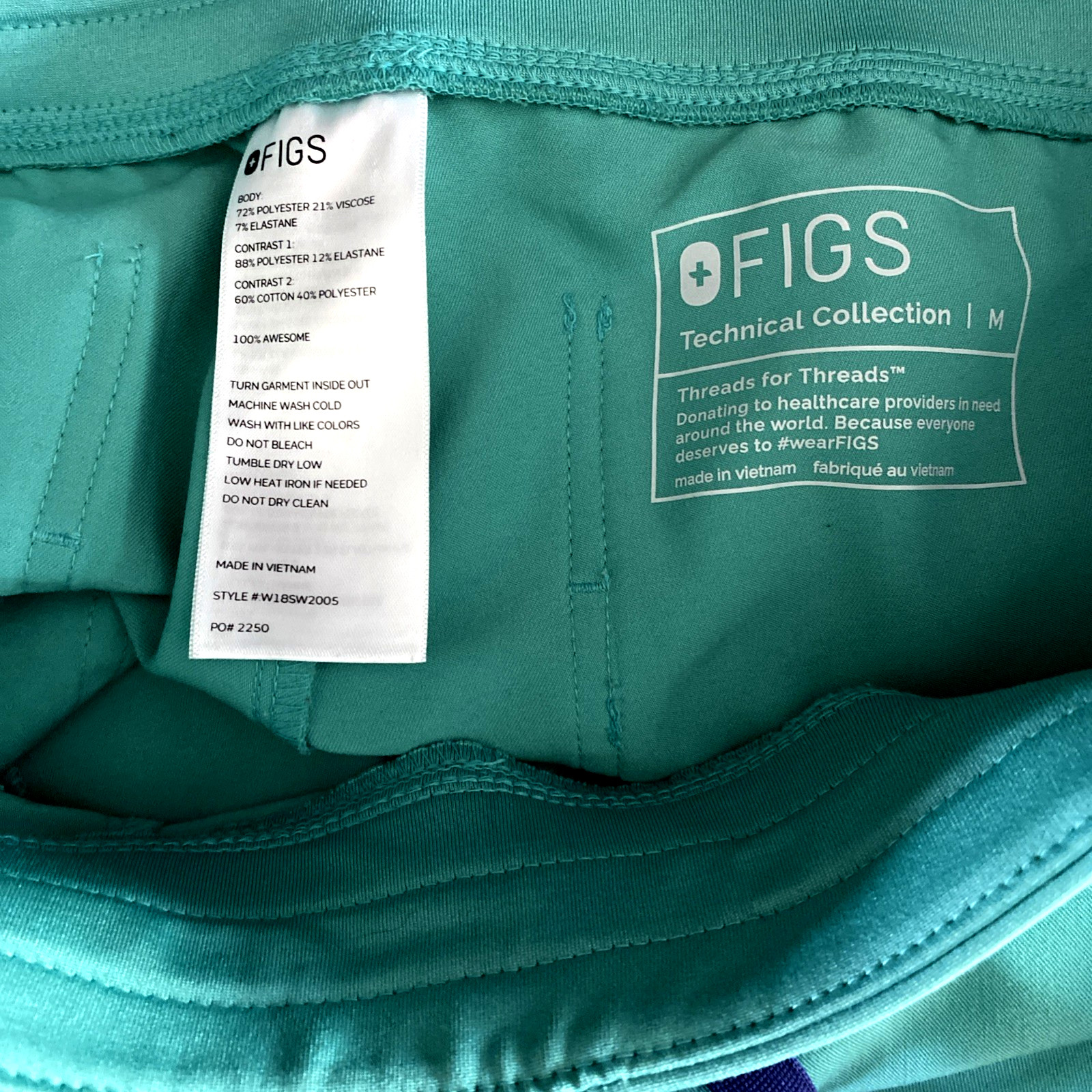 WOMENS FIGS ZAMORA JOGGERS SCRUB PANTS DRAWSTRING SURGICAL GREEN MEDIUM