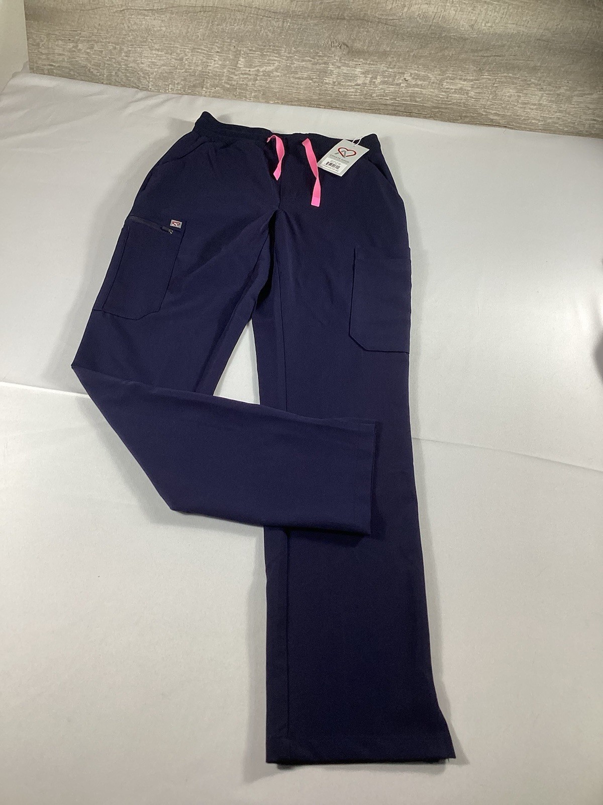 Create Amor Jasmine Cargo Scrub Pants Women XXS Navy Stretch New Medical Uniform