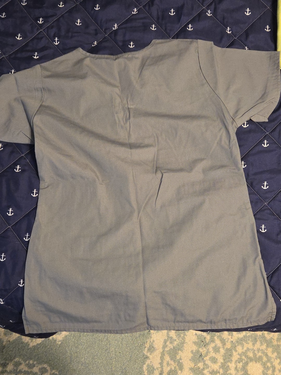 Wonder Wink Origins Womens Scrub Top Extra Small Gray V Neck Pullover Pockets