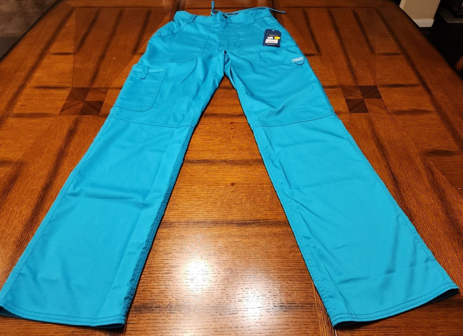 CHEROKEE REVOLUTION MENS~SCRUBS~XS TEAL~STRAIGHT LEG~WW140~MODERN CLASSIC FIT