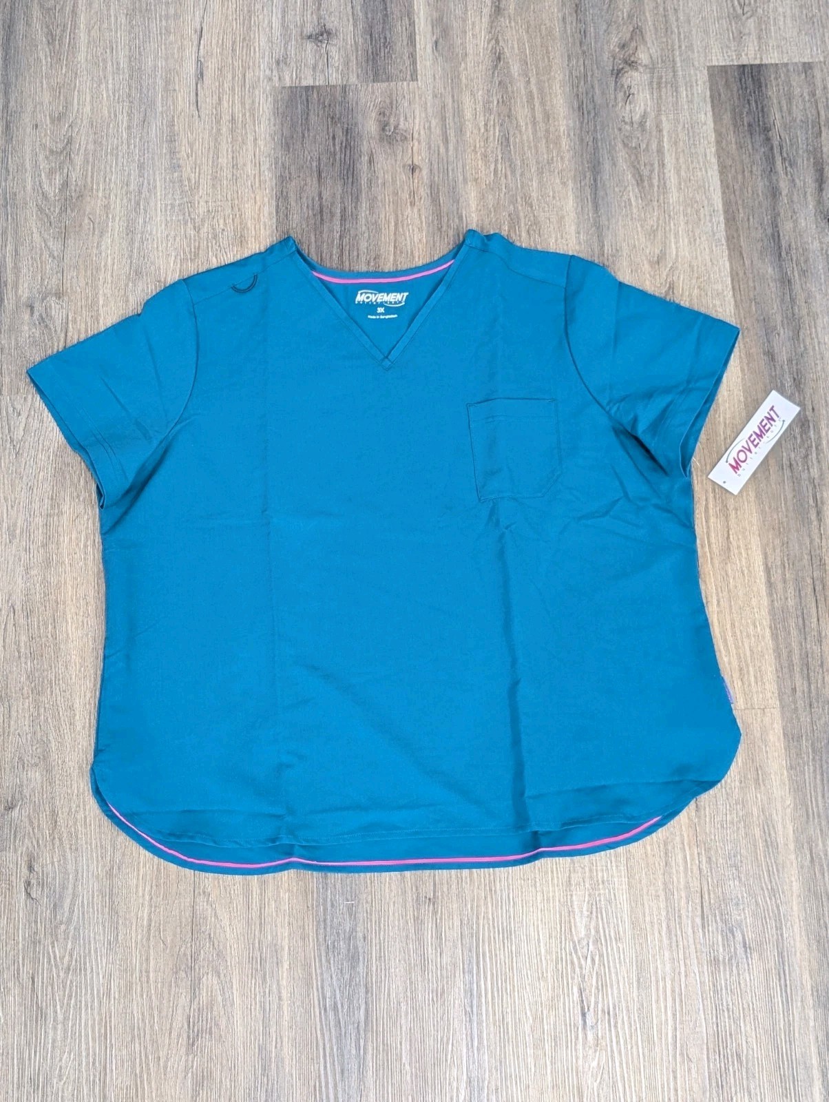 Movement Butter-Soft Srcubs Size 3XL Caribbean Blue Pocket Utility NWT