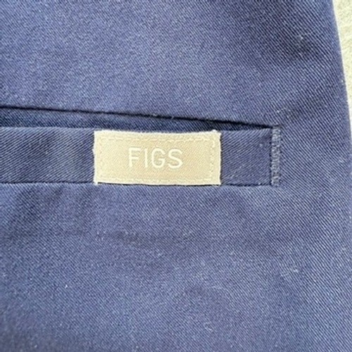 FIGS Scrub Top Technical Collection V-Neck Regular XS Navy Blue 3-Pocket Uniform