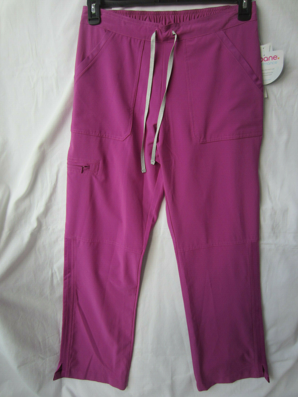 Womens Urbane Performance Fuchsia Elastic Waist w/ Drawstring Scrub Pants Size S