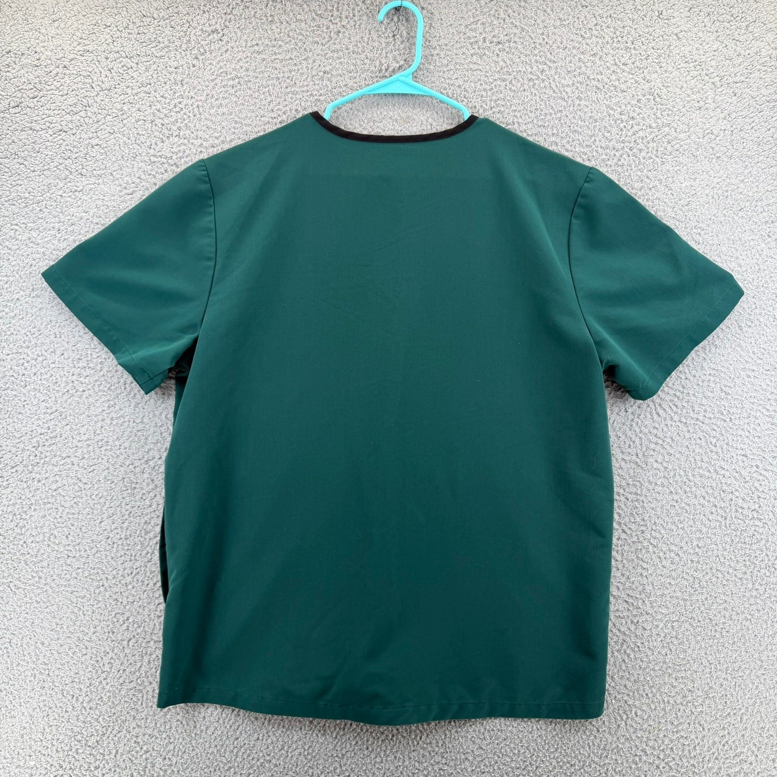 FIGS Technical Collection Scrub Top Mens XL Hunter Green V-Neck Leon 3-Pocket