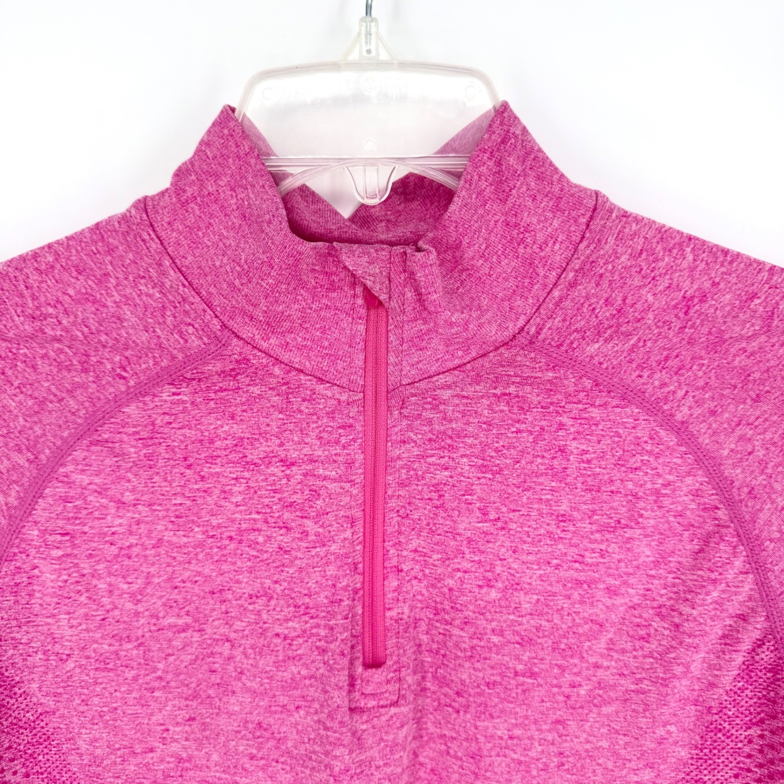FIGS Salta 1/4 Zip Long-Sleeve Underscrub Top Lightweight Jacket Pink Size L