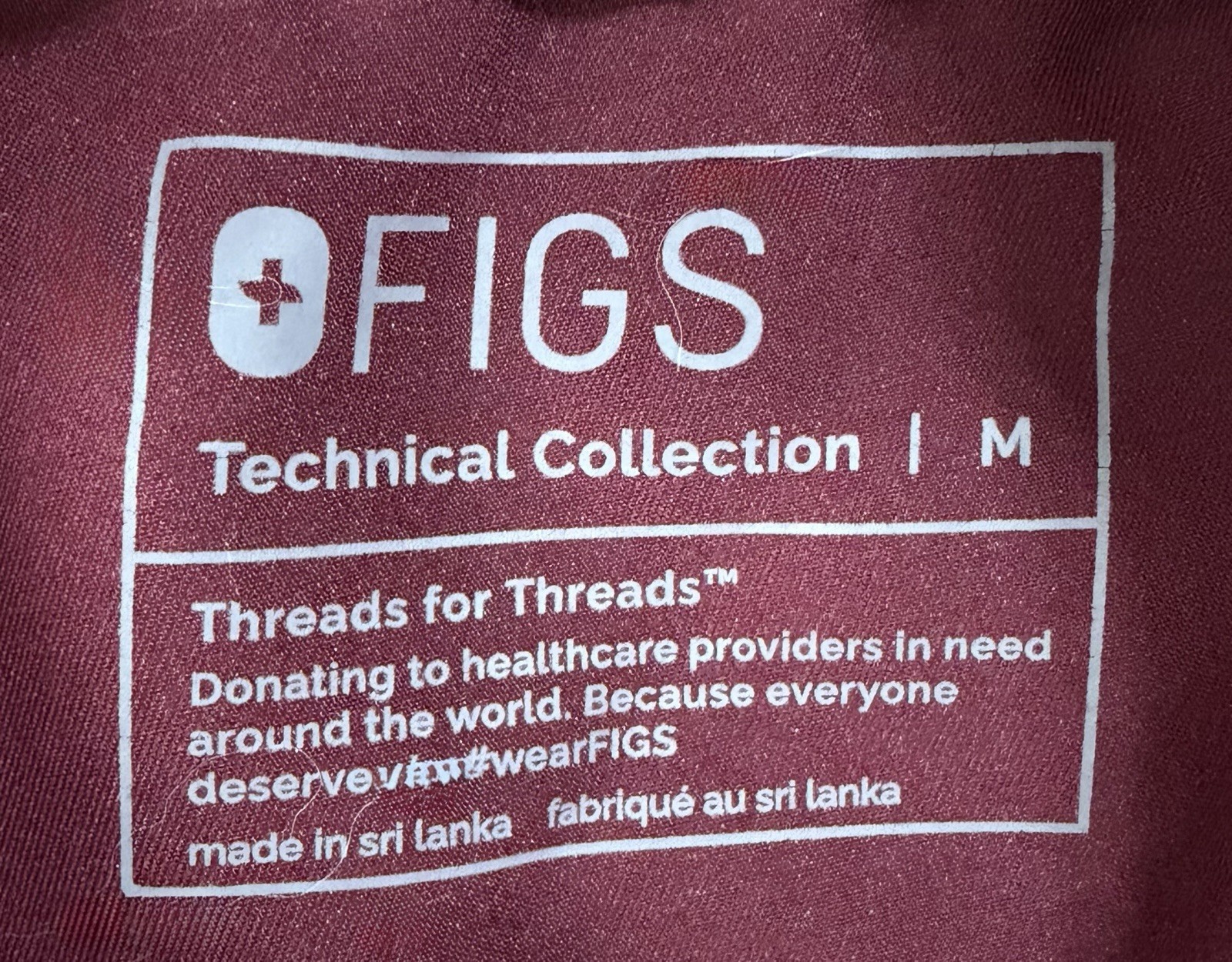 Figs Zamora Jogger Scrub Pants Women Sz M Burgundy Technical Collection