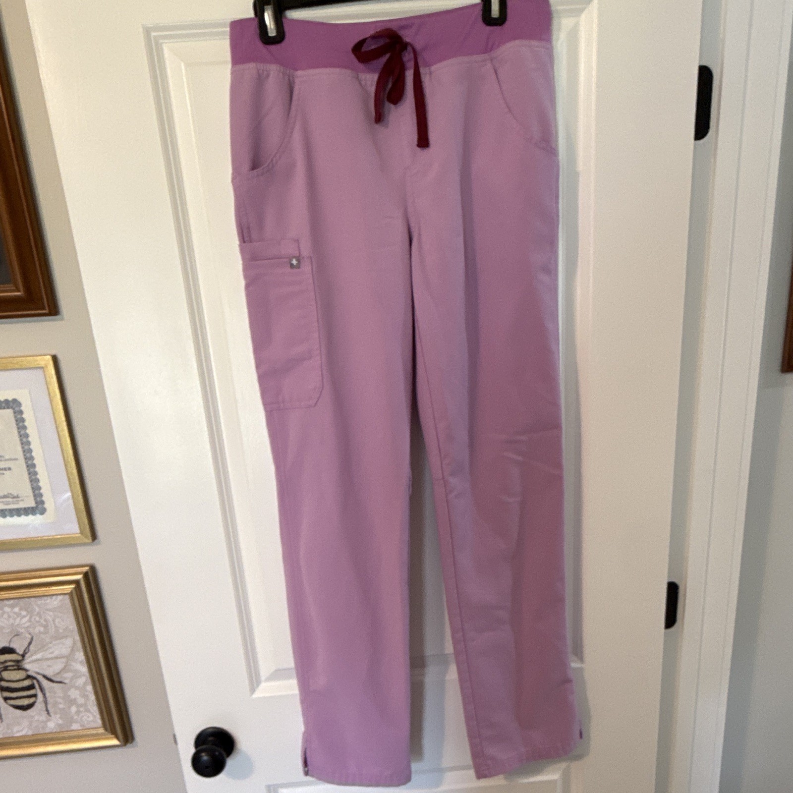 FIGS Technical Collection Women’s Purple Solid Scrub Set Top & Pants S