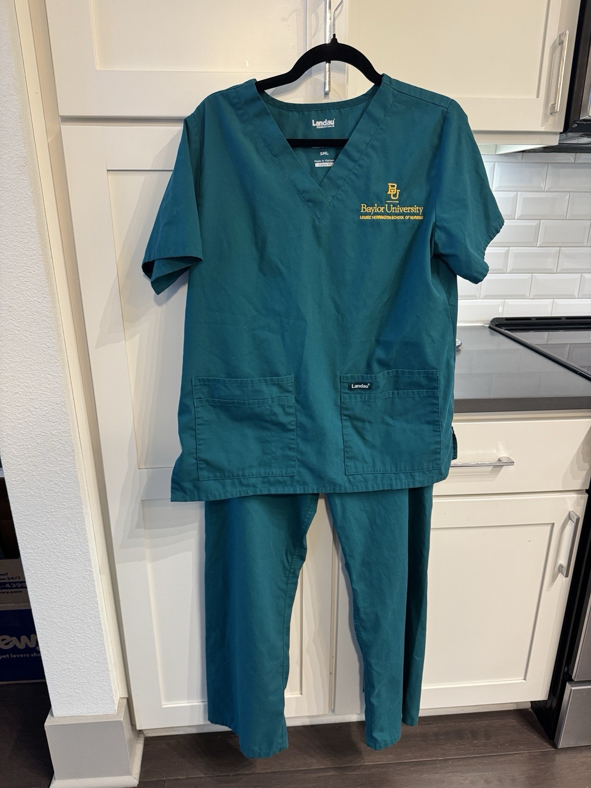 Landau Urbane Scrubs Baylor University Teal Medical Scrubs Bundle SM PSM