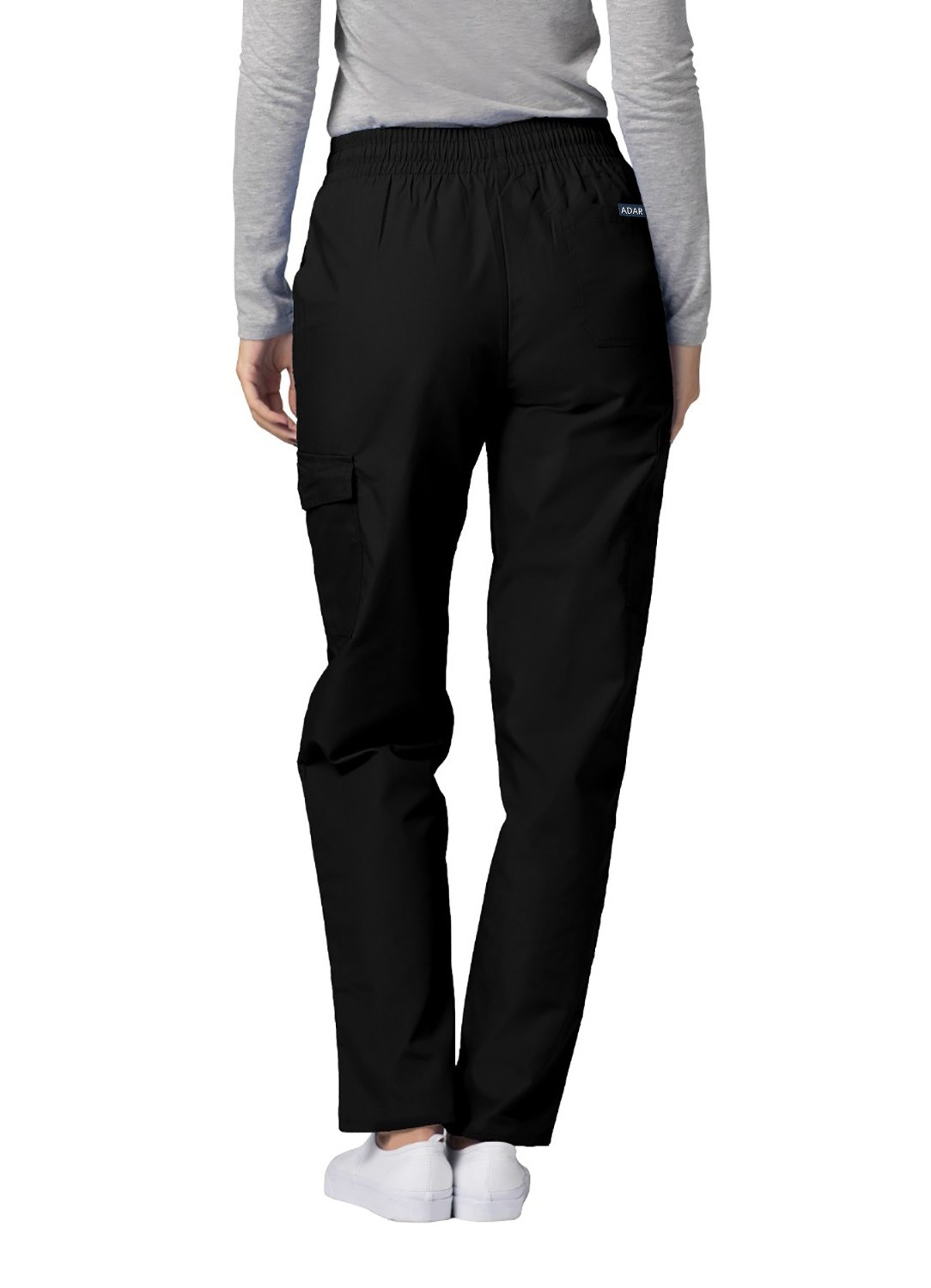 Adar Universal Women’s Scrub Set Snap Front Scrub Top & Multi Pocket Scrub Pants