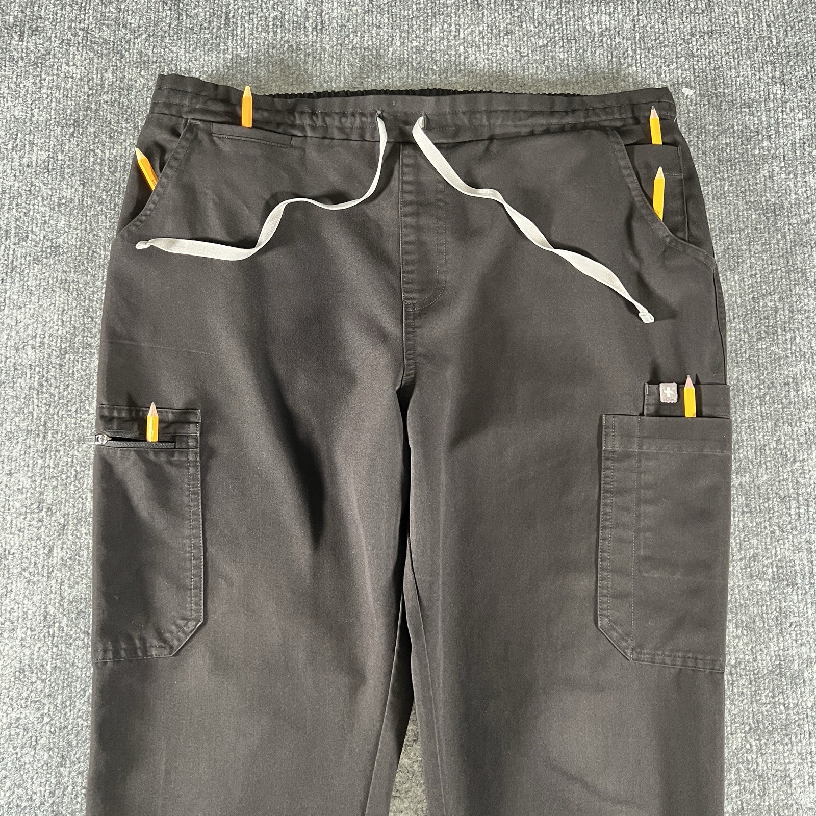 FIGS Yola Scrub Pants Women Large L Black Technical Collection TW2000R EMS Work