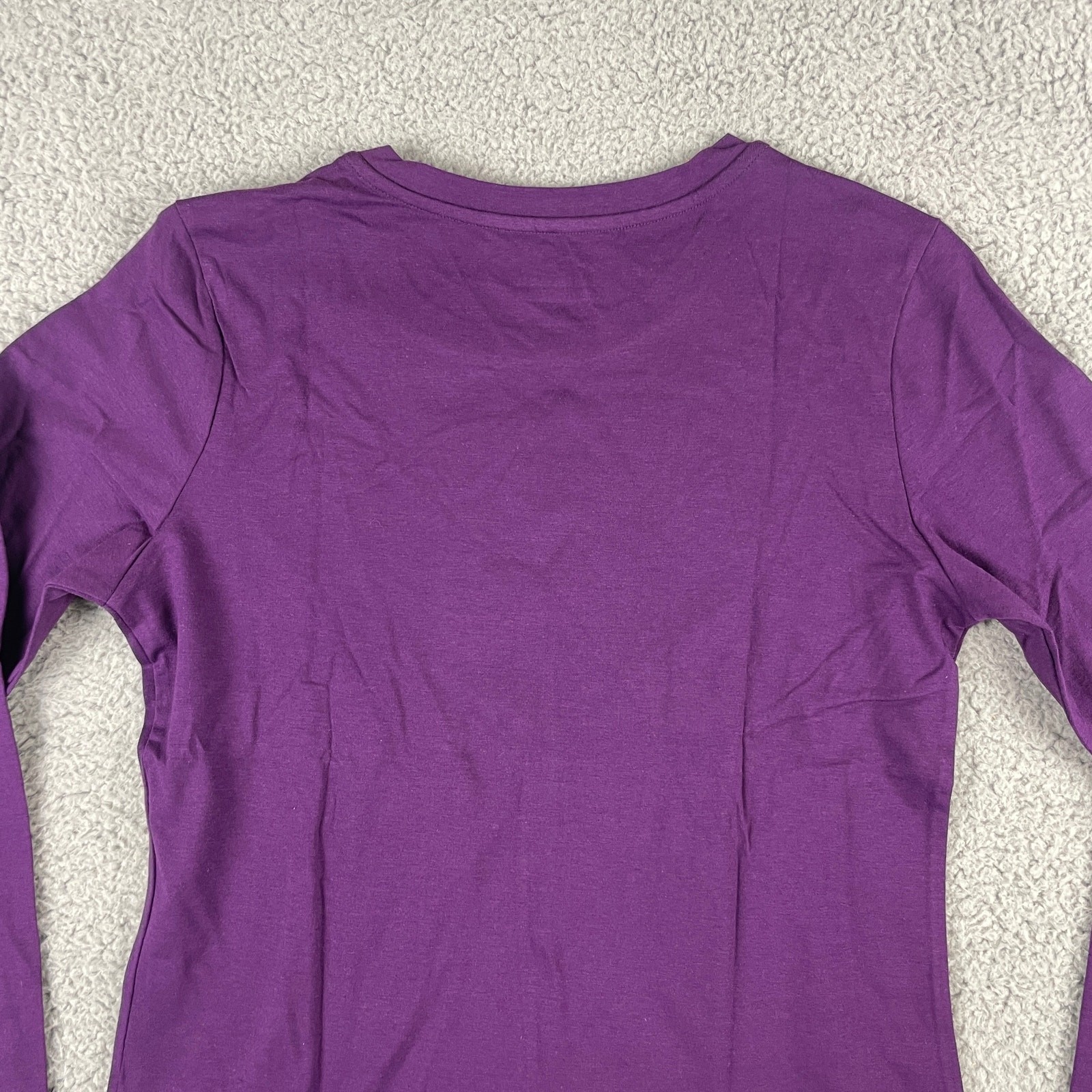 Butter-Soft Originals Women’s XS Purple Cotton Long Sleeve Crew Neck Underscrub