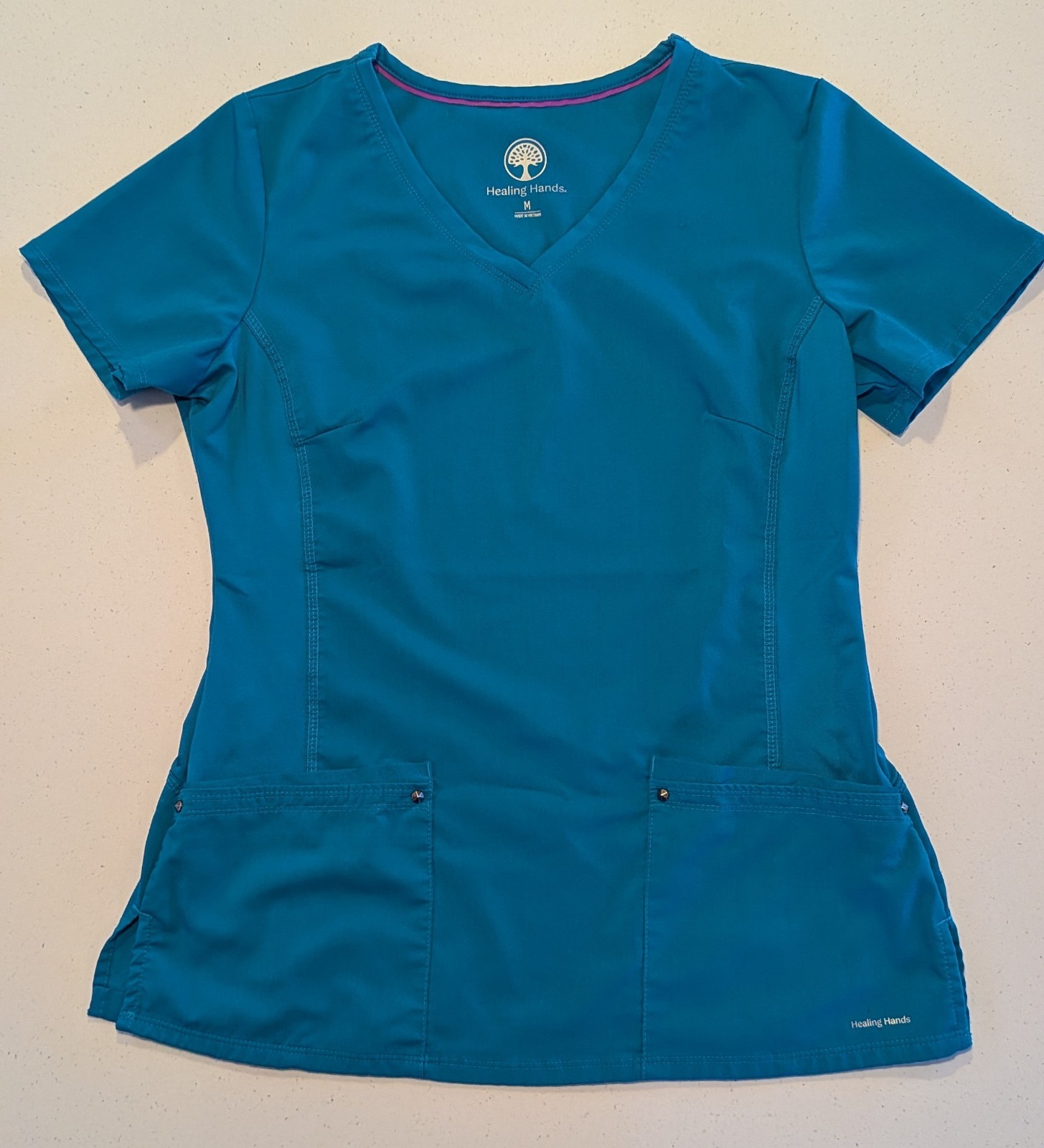 Healing Hands Med Solid Color Green, Teal, and Blue Scrub Tops – FREE SHIPPING!!