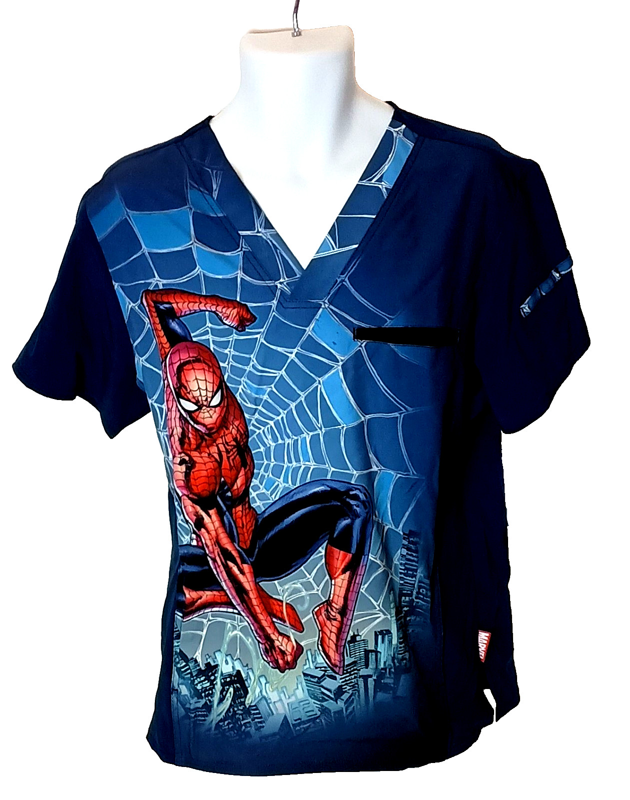 Vtg Marvel Spider-Man Tooniforms Scrub New Men’s NOS 2019 Sz Small