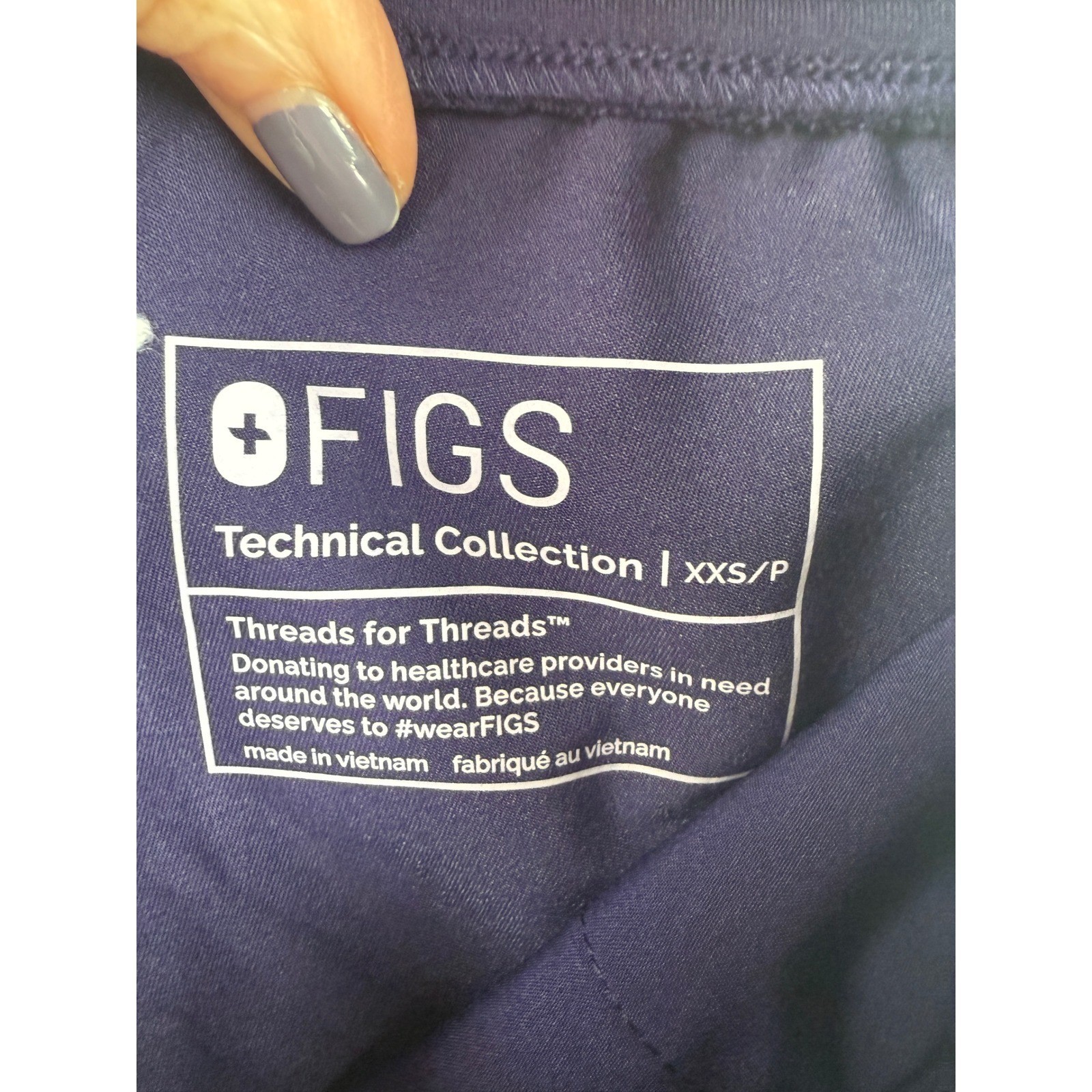 FIGS Soeng Petite Scrub Pants XXS Technical Collection Purple Cargo