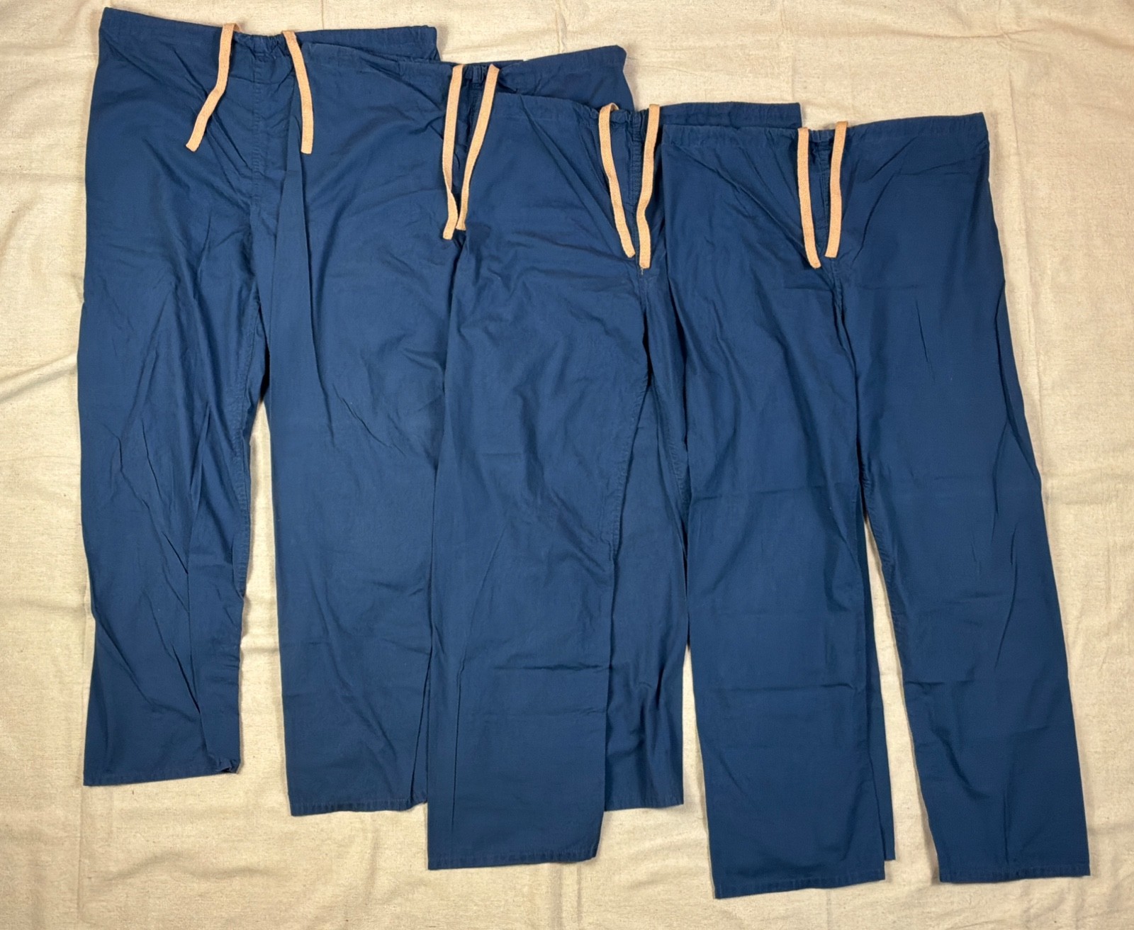 Fashion Seal Healthcare Navy Blue Scrub Pants Drawstring M Reversible Lot of 4