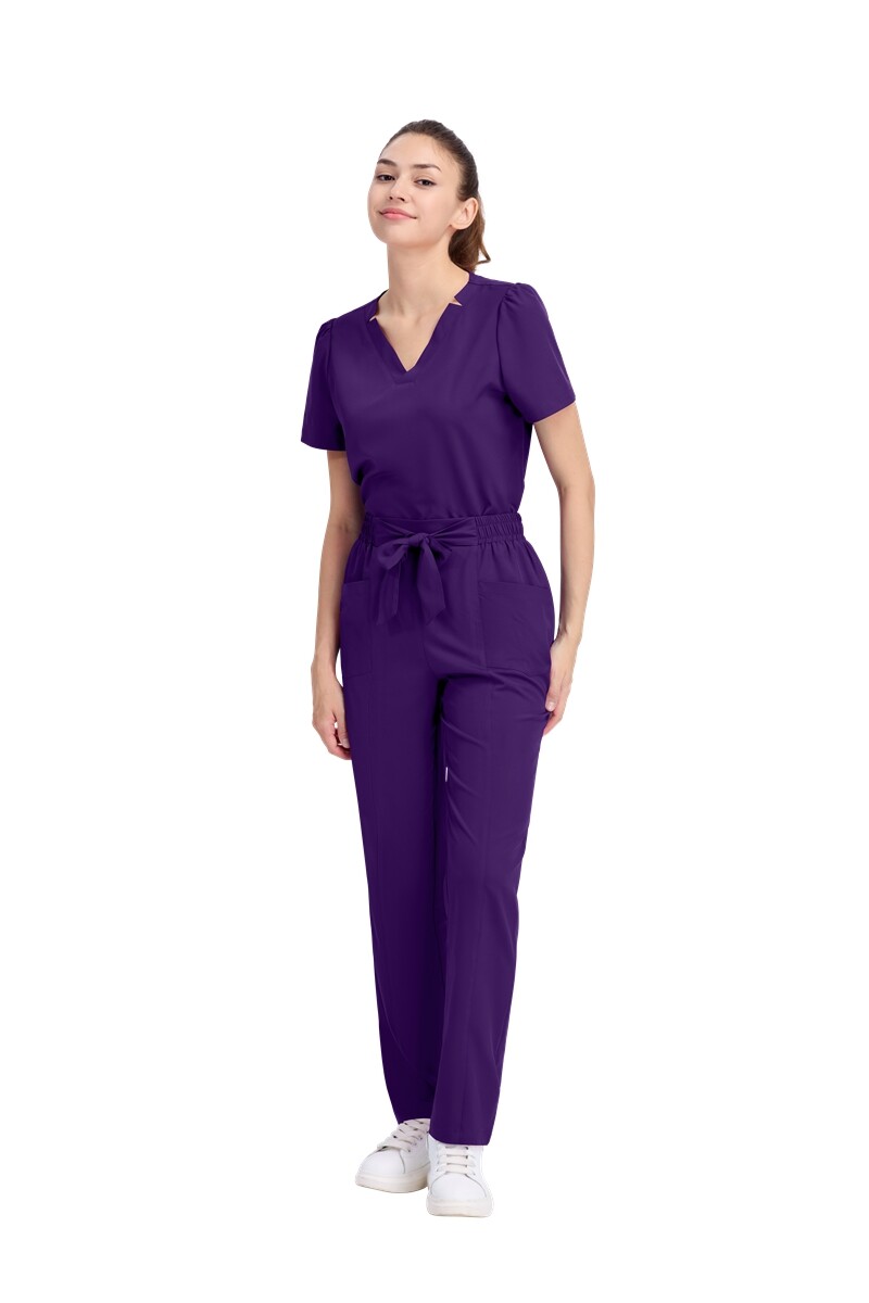 Strecth Nursing Uniform Suits Medical Scrub Set Women V-Neck Straight Hospital